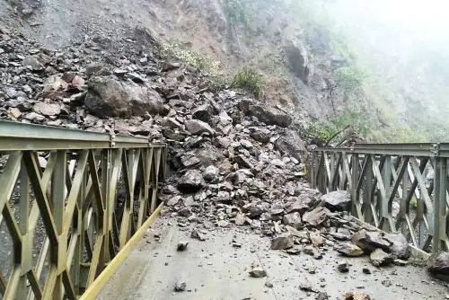 Un nuevo derrumbe bloquea tránsito en vía alterna a Machu Picchu. ANDINA
