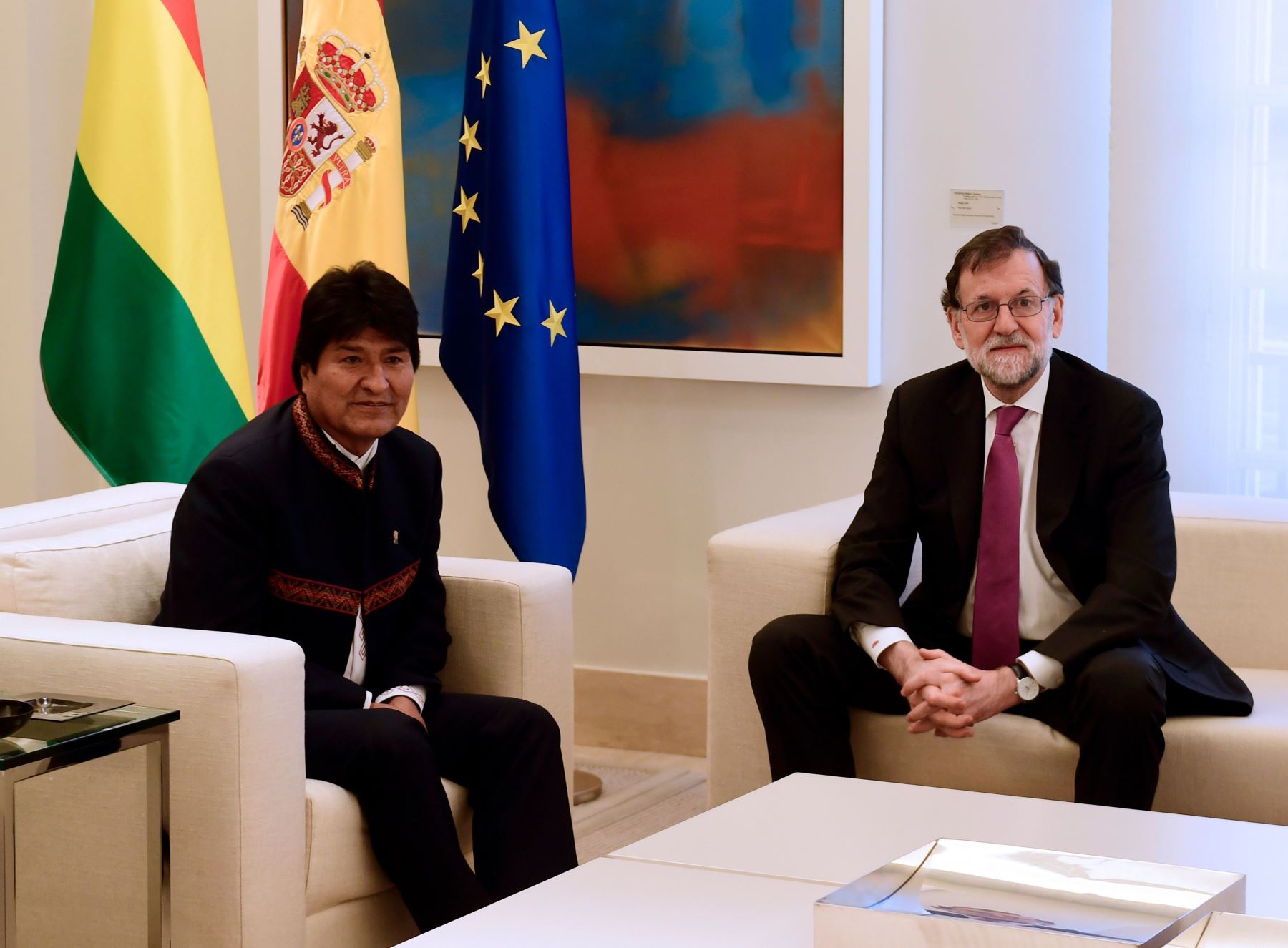 Evo Morales y Mariano Rajoy Foto: AFP
