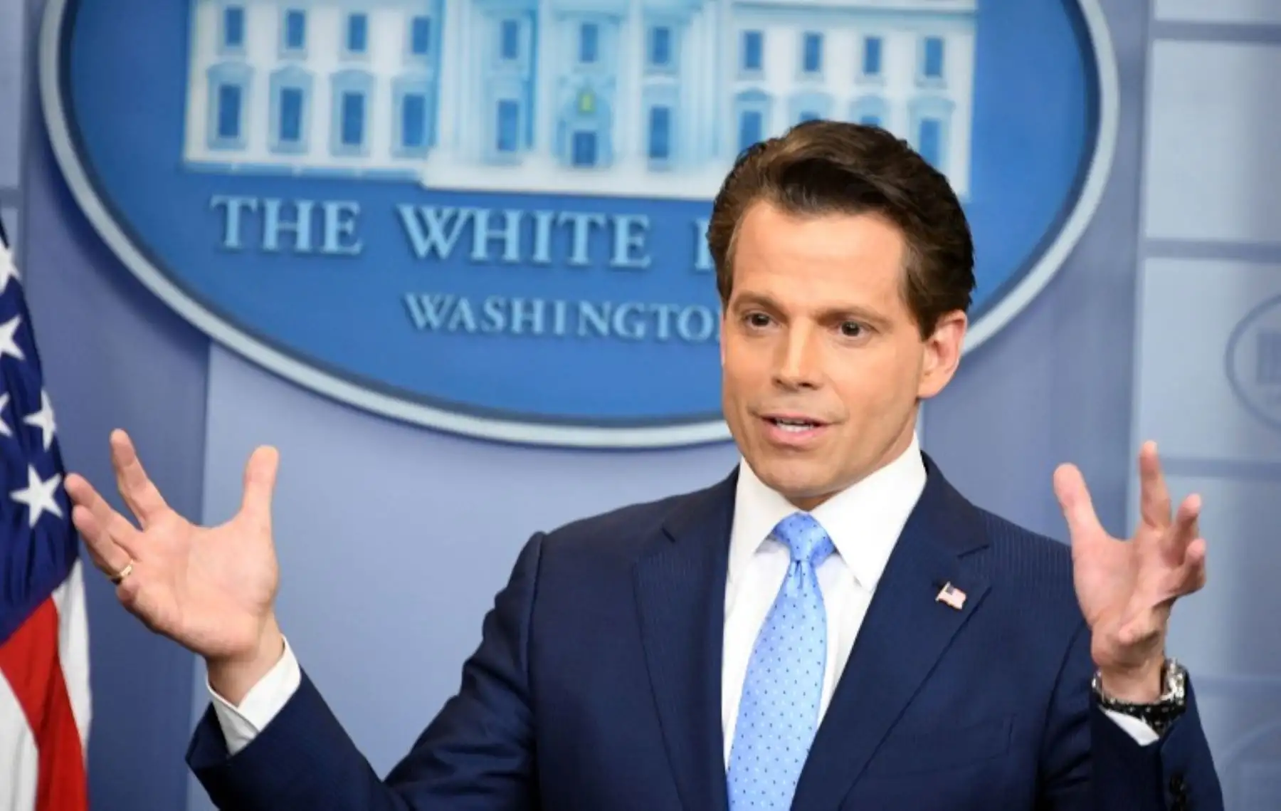 Anthony Scaramucci: Director de comunicaciones de la Casa Blanca desde el 21 de julio hasta su cese el 1 de agosto. Provocó la salida del director del Gabinete Reince Priebus. Fue cesado de manera fulminante por el sustituto de Priebus, el general retirado John Kelly, llegado a poner orden en la Casa Blanca.Foto:AFP