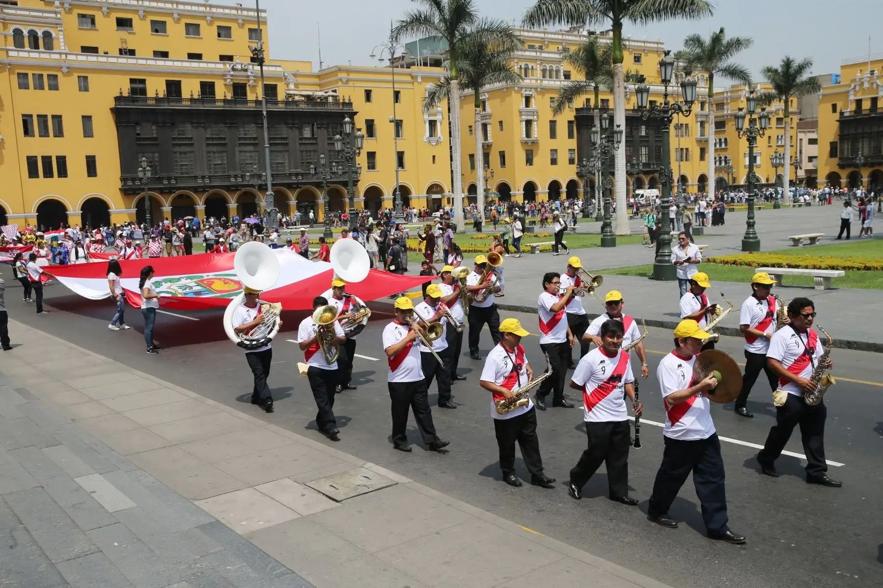 Hinchas  alentarán  a la selección peruana, en la "Caravana del Mundial"  Rusia 2018 .Foto: ANDINA/Norman Córdova