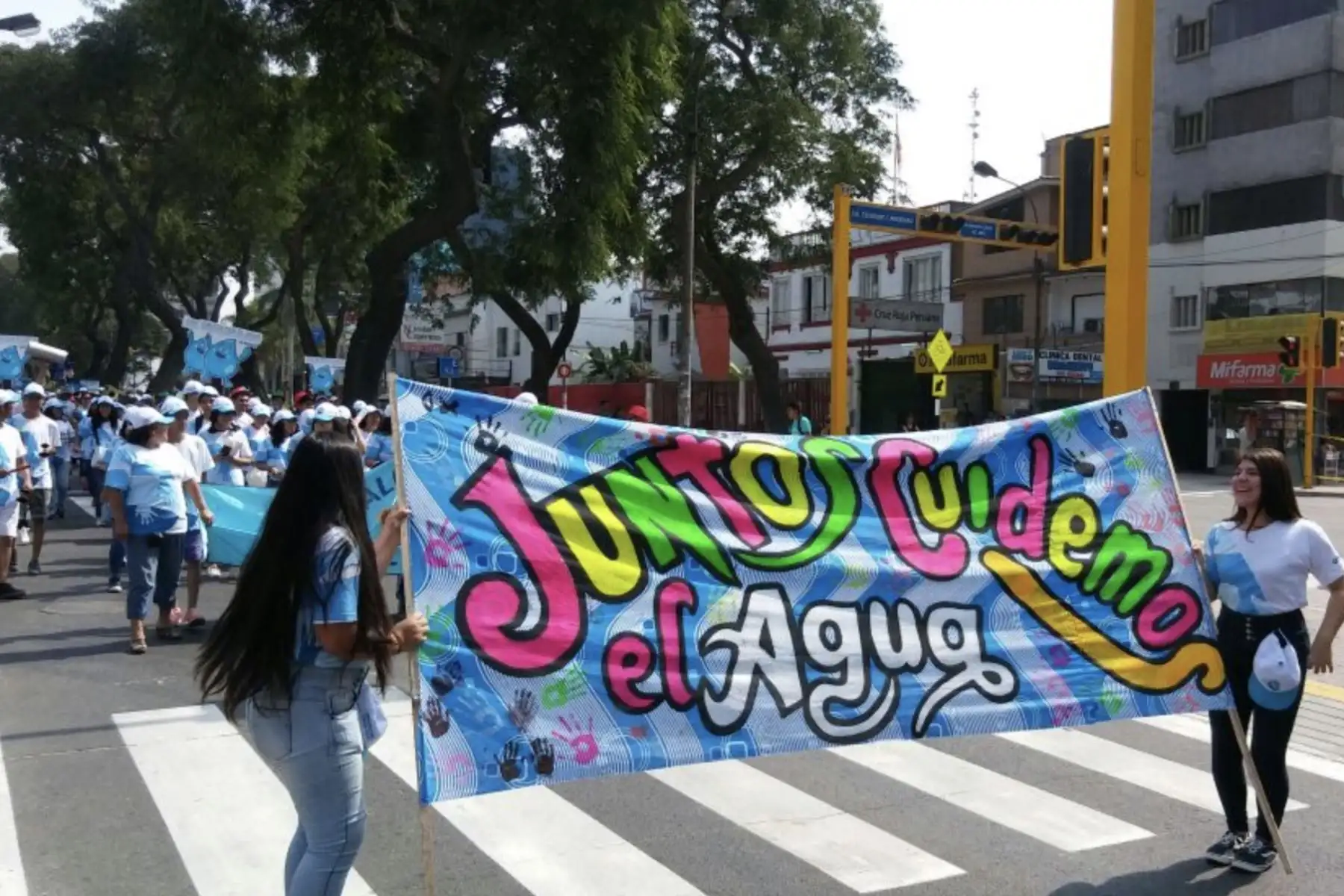 Caminata por el Agua. Unidos por una sola razón: la importancia del cuidado del agua. Foto:ANDINA/Twiter  Ana Perú
