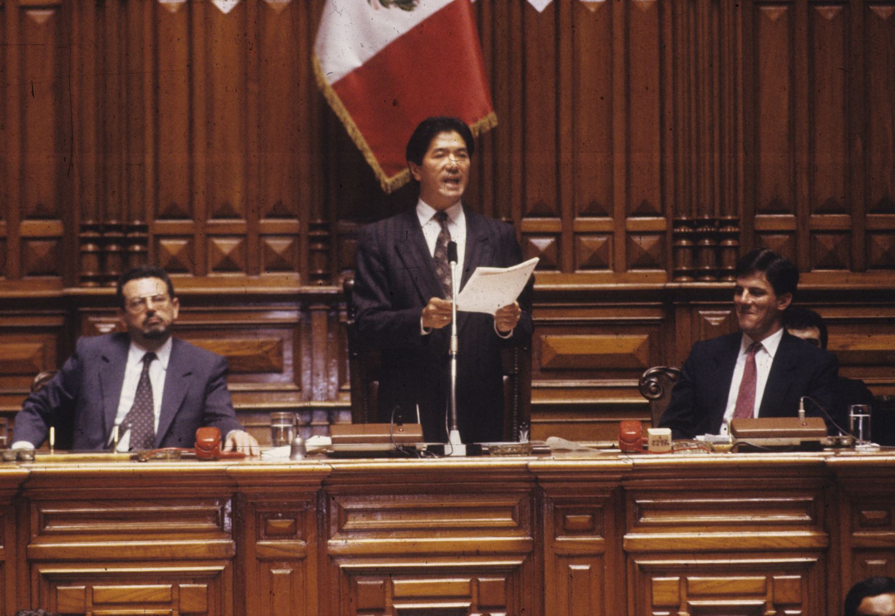 Jaime Yoshiyama, presidente del Congreso  Constituyente Democrático de 1993.Foto:ANDINA/Archivo