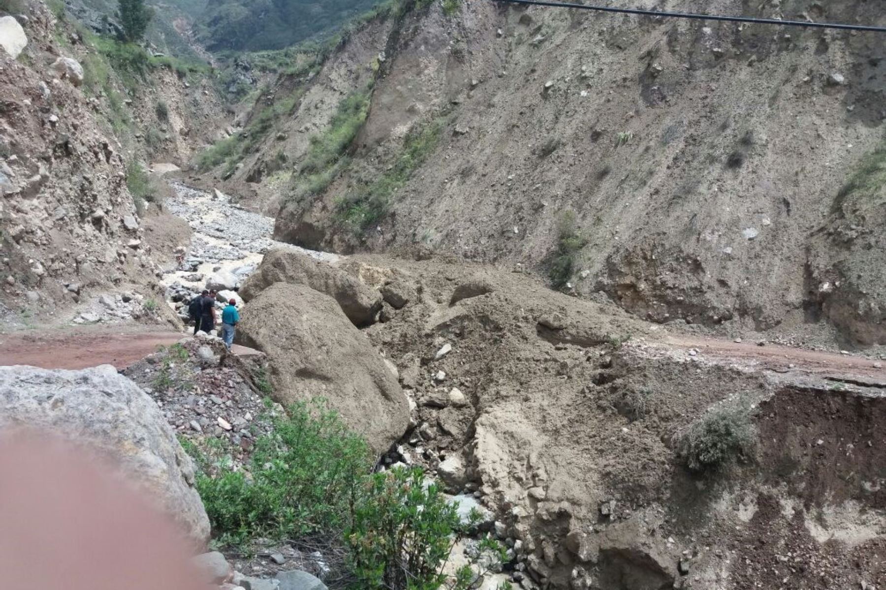 Lluvias y deslizamientos afectan el tránsito en la provincia de Caylloma, en Arequipa. ANDINA/archivo