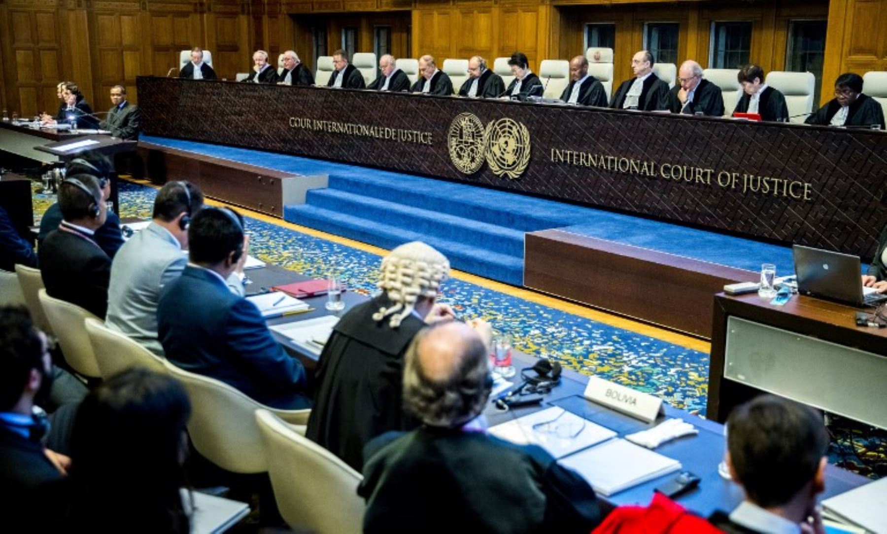 19/03/2018   Bolivia y Chile se enfrentan en la Corte Internacional de Justicia sobre un conflicto fronterizo.Foto:AFP