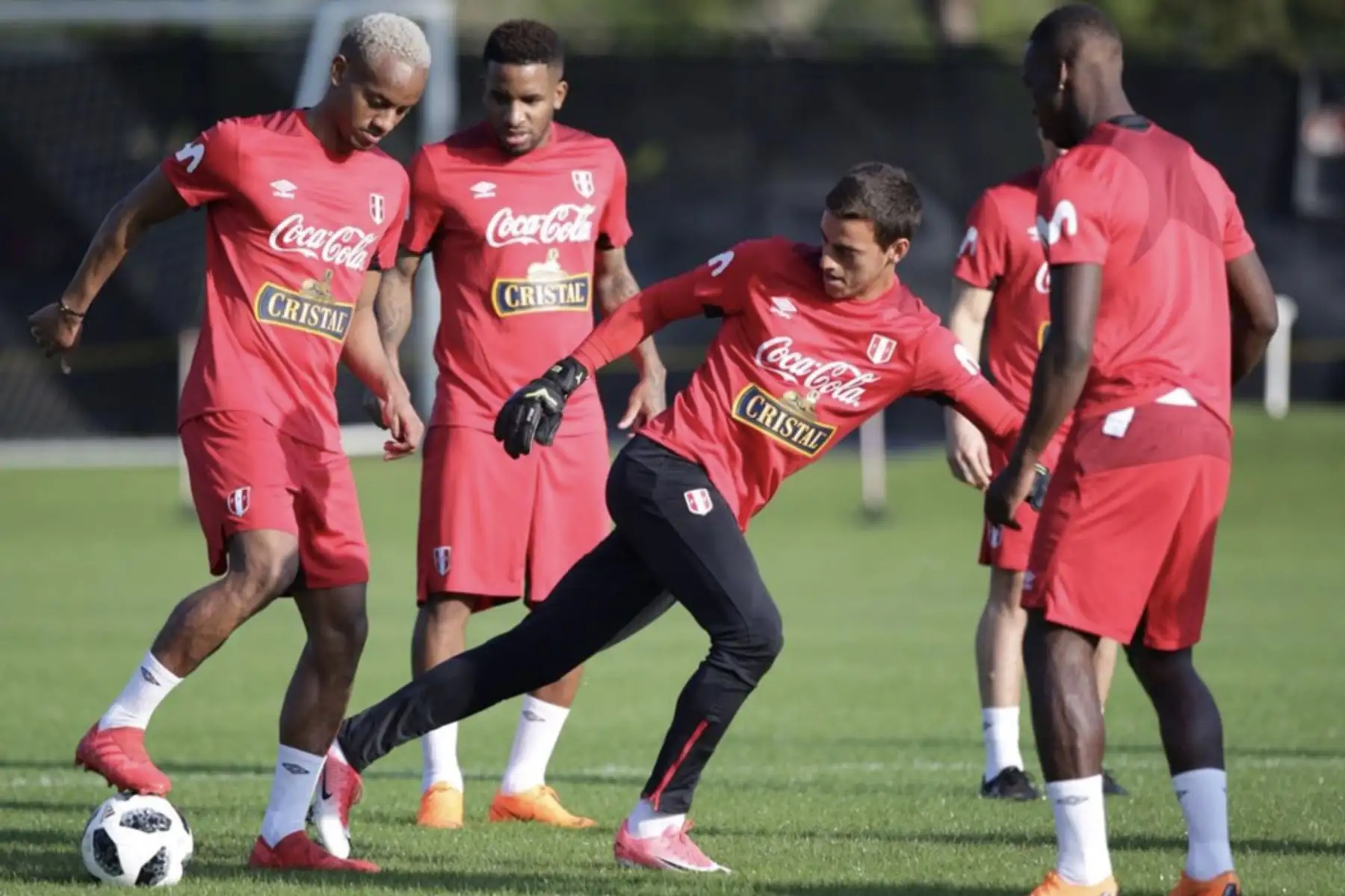 Selección peruana realiza su primer entrenamiento en Miami.Foto:ANDINA/Twiter FPF