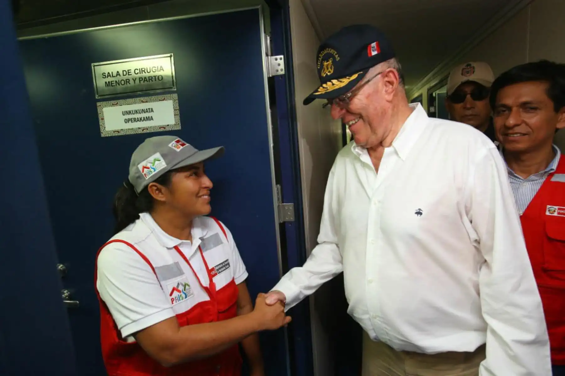 El jefe del Estado  Pedro Pablo Kuczynski visitó el Servicio Industrial de la Marina de Iquitos (SIMAI) donde colocó la Quilla del Buque de la Armada Peruana (BAP)  - PIAS “Río Yavarí”.Foto:ANDINA/prensa Presidencia