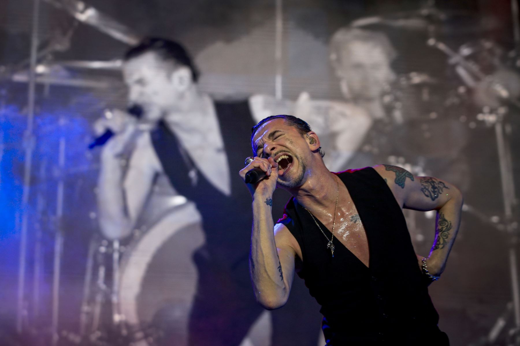 Depeche Mode llenó la noche y parte de la madrugada limeña con su único show.Foto:ANDINA/Difusión