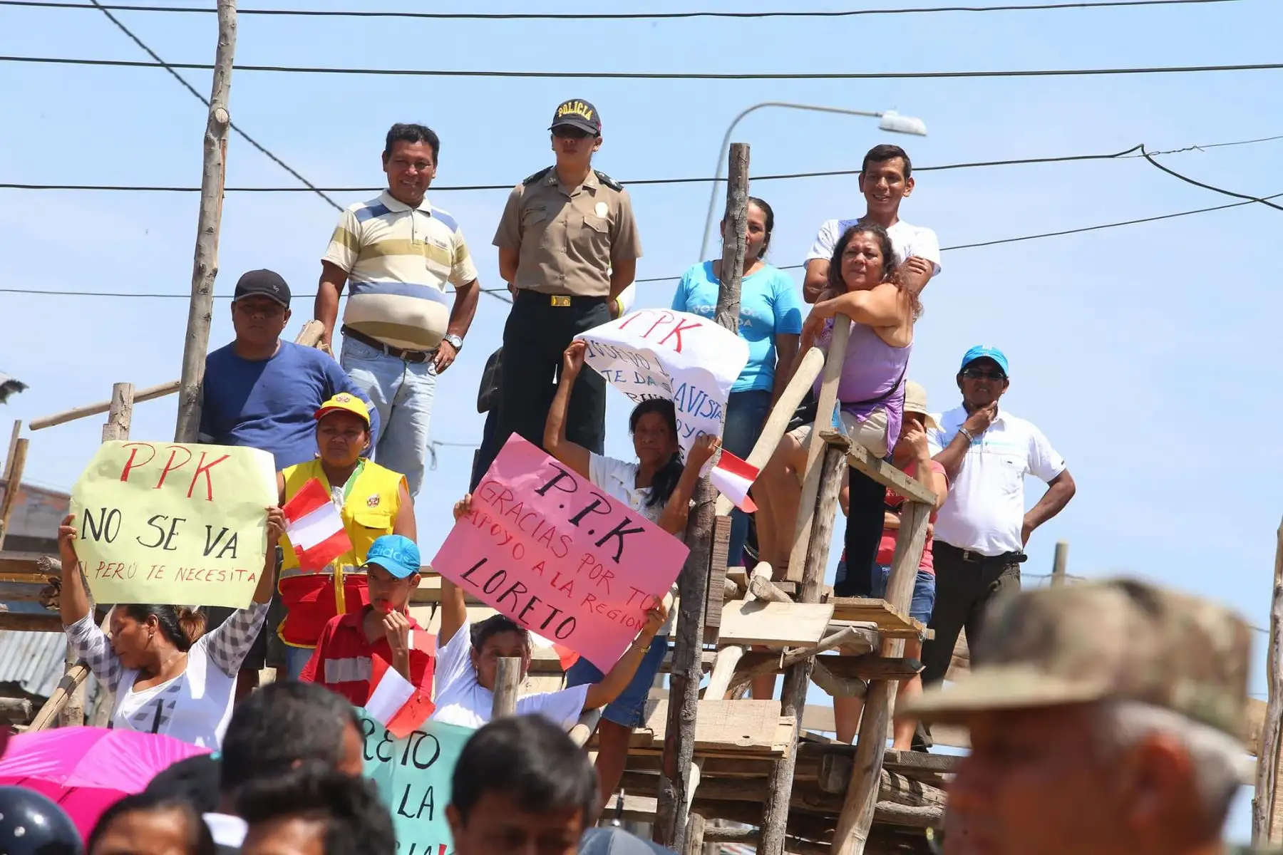 Presidente  Pedro Pablo Kuczynski y ministro Carlos Bruce inauguraron  obras de agua potable en el distrito de Punchana. Foto:ANDINA/ Prensa Presidencia