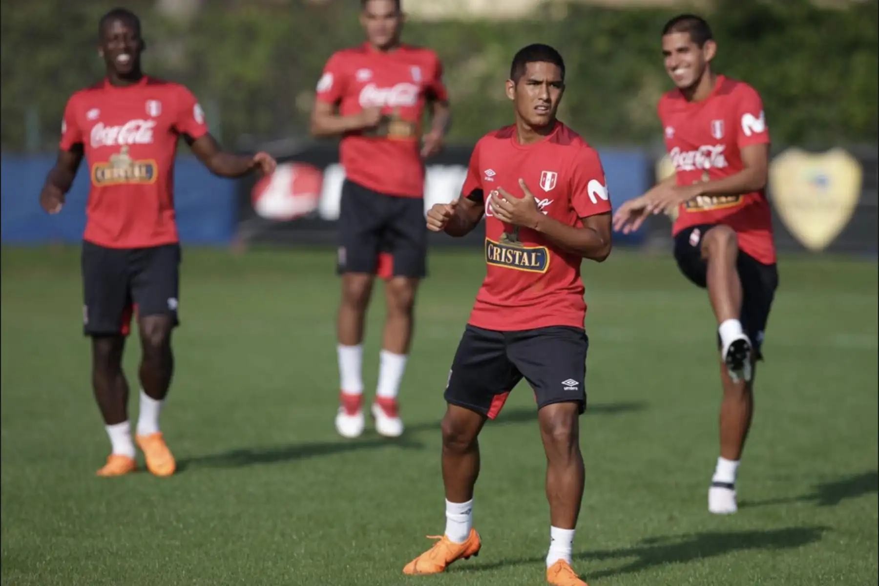 La selección peruana realizó su segundo entrenamiento en Fort Lauderdale, Miami, bajo las órdenes del técnico Ricardo Gareca. Foto: ANDINA/Twiter FPF.