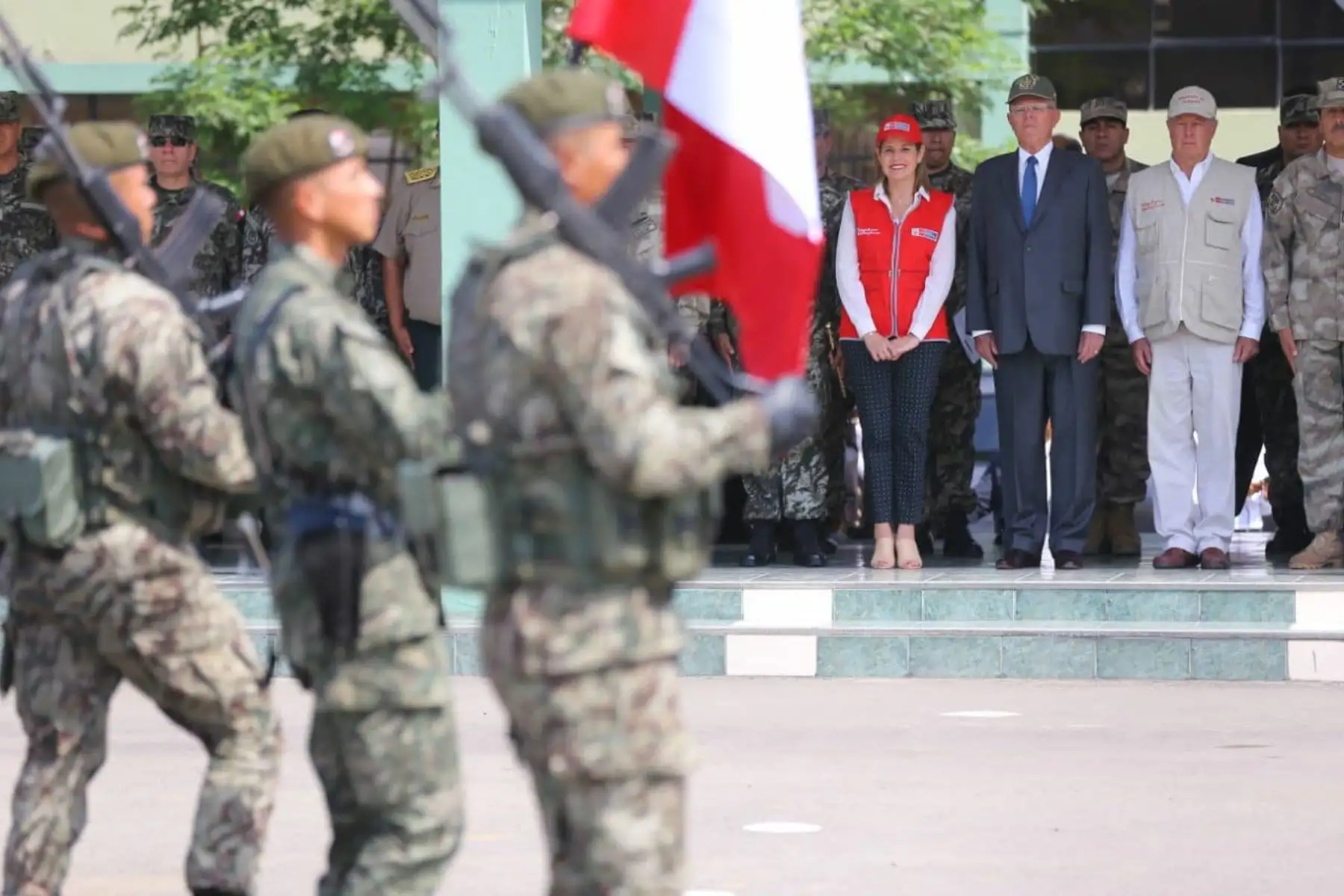 El Presidente de la República, Pedro Pablo Kuczynski, encabeza ceremonia de presentación de la 1.ª Brigada Multipropósito Mariscal del Perú Eloy Gaspar Ureta Montehermoso, del Ejército del Perú. Foto: ANDINA/Prensa Presidencia.
