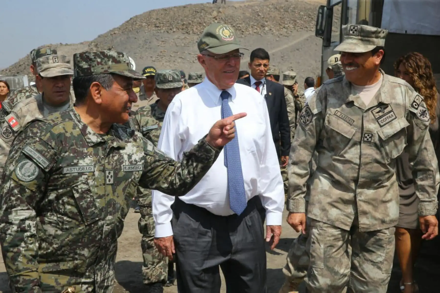 Presidente Kuczynski participa en la presentación de la 1.ª Brigada Multipropósito Mariscal del Perú Eloy Gaspar Ureta Montehermoso, del Ejército del Perú. Foto: ANDINA/Prensa Presidencia.