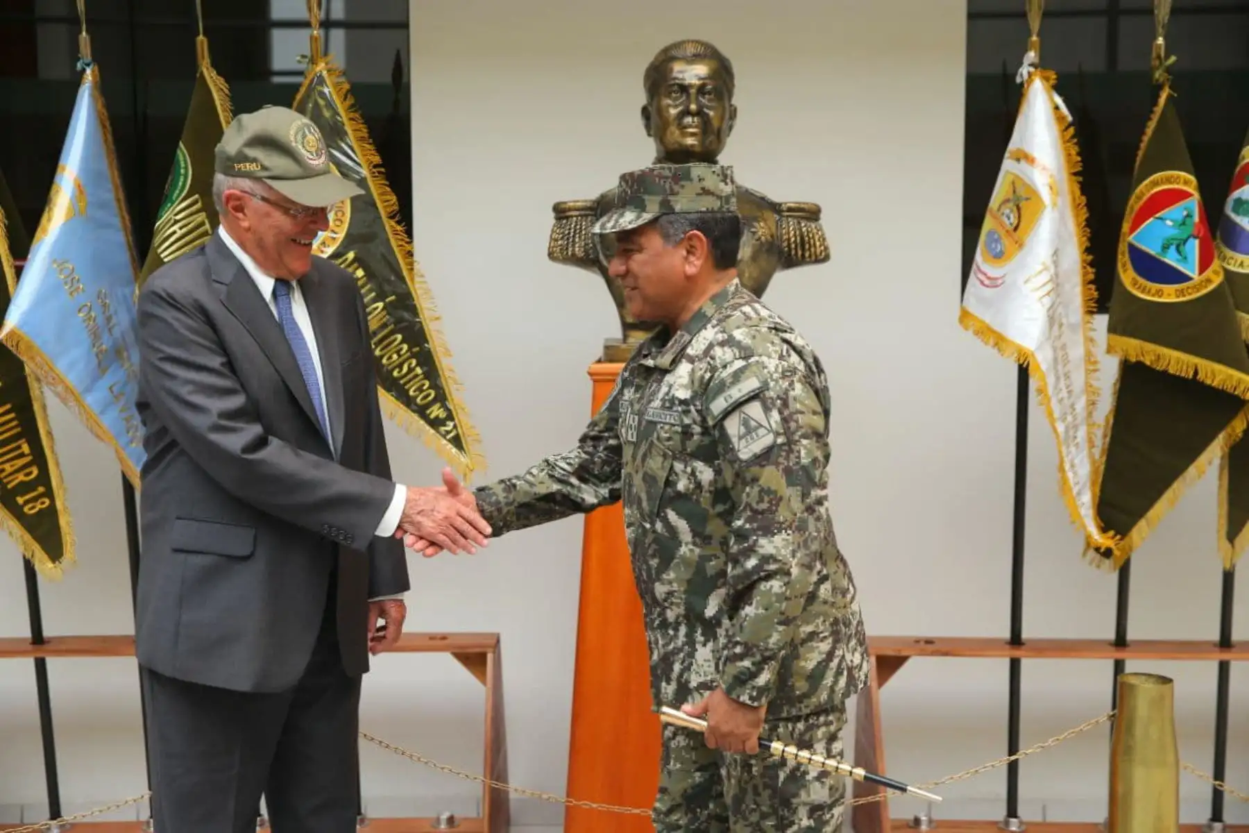 Presidente Kuczynski participa en la presentación de la 1.ª Brigada Multipropósito Mariscal del Perú Eloy Gaspar Ureta Montehermoso, del Ejército del Perú. Foto: ANDINA/Prensa Presidencia.