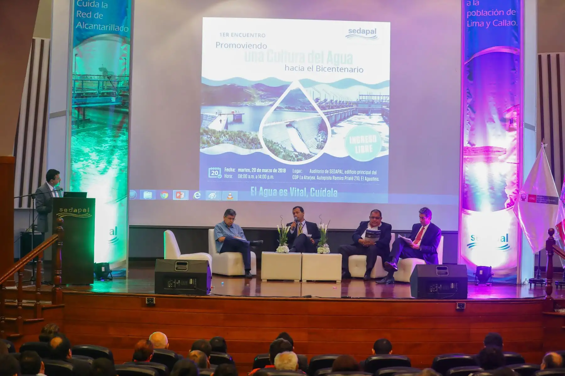 En el marco de la celebración por el Día Mundial del Agua,SEDAPAL realiza el "1er. Encuentro Promoviendo una Cultura del Agua hacia el Bicentenario". Foto: ANDINA/Andrés Valle