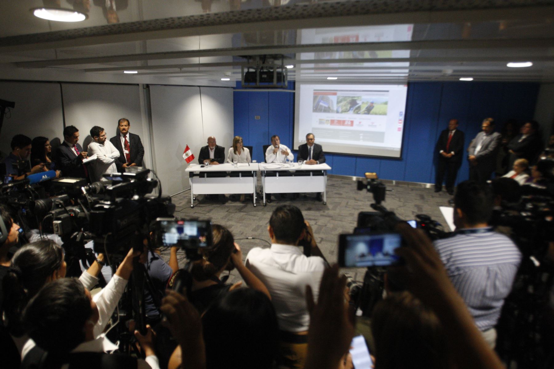 Conferencia de prensa de ministros de Estado. Foto: ANDINA/Eddy Ramos.