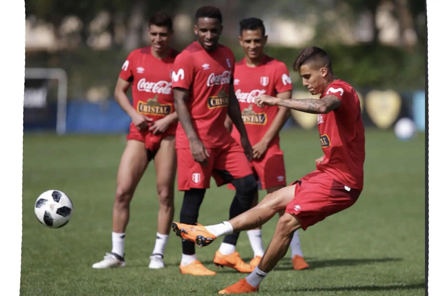 La selección peruana realizó su entrenamiento en Fort Lauderdale, Miami, bajo las órdenes del técnico Ricardo Gareca. Foto: ANDINA/Twiter FPF.