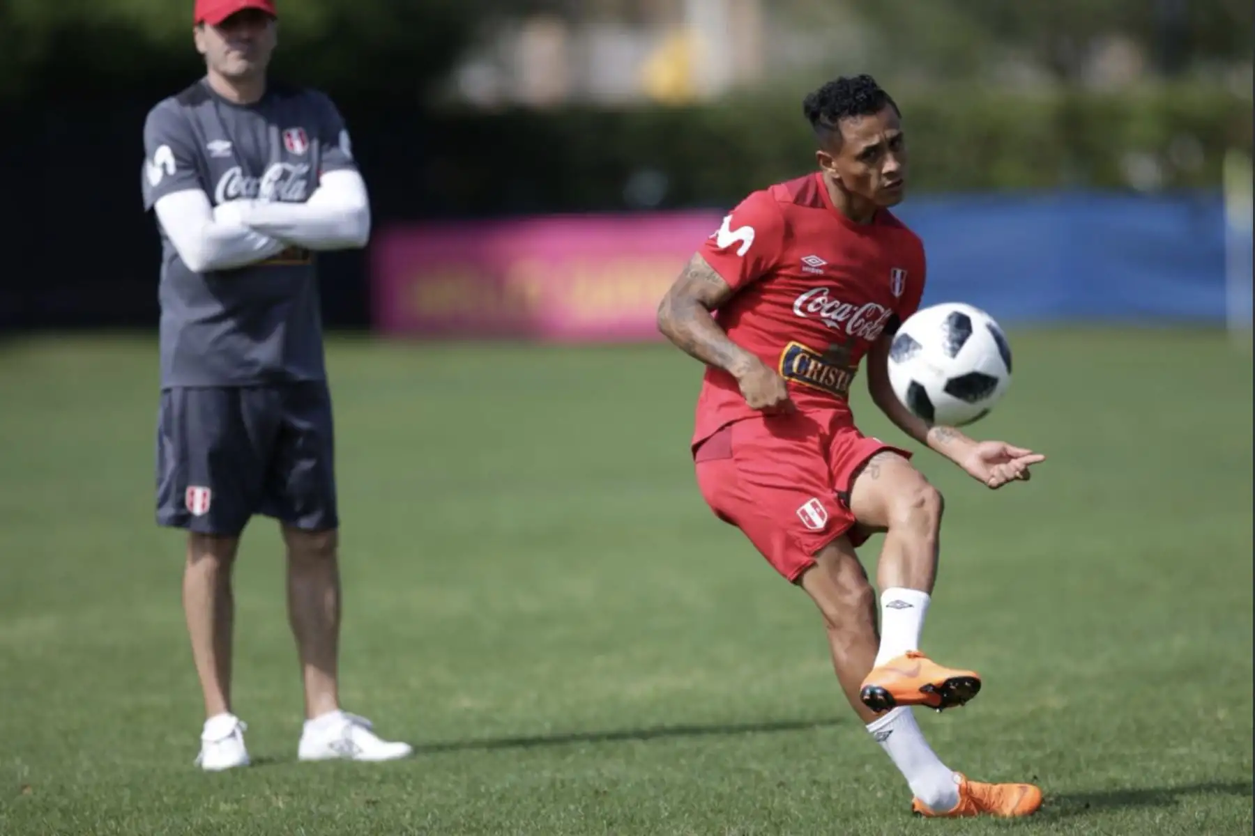 La selección peruana realizó su entrenamiento en Fort Lauderdale, Miami, bajo las órdenes del técnico Ricardo Gareca. Foto: ANDINA/Twiter FPF.