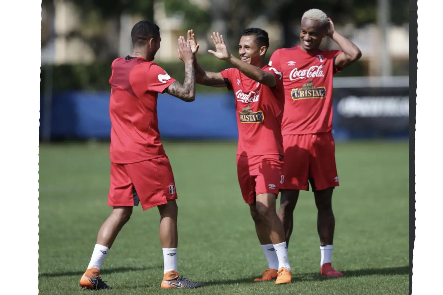La selección peruana realizó su entrenamiento en Fort Lauderdale, Miami, bajo las órdenes del técnico Ricardo Gareca. Foto: ANDINA/Twiter FPF.