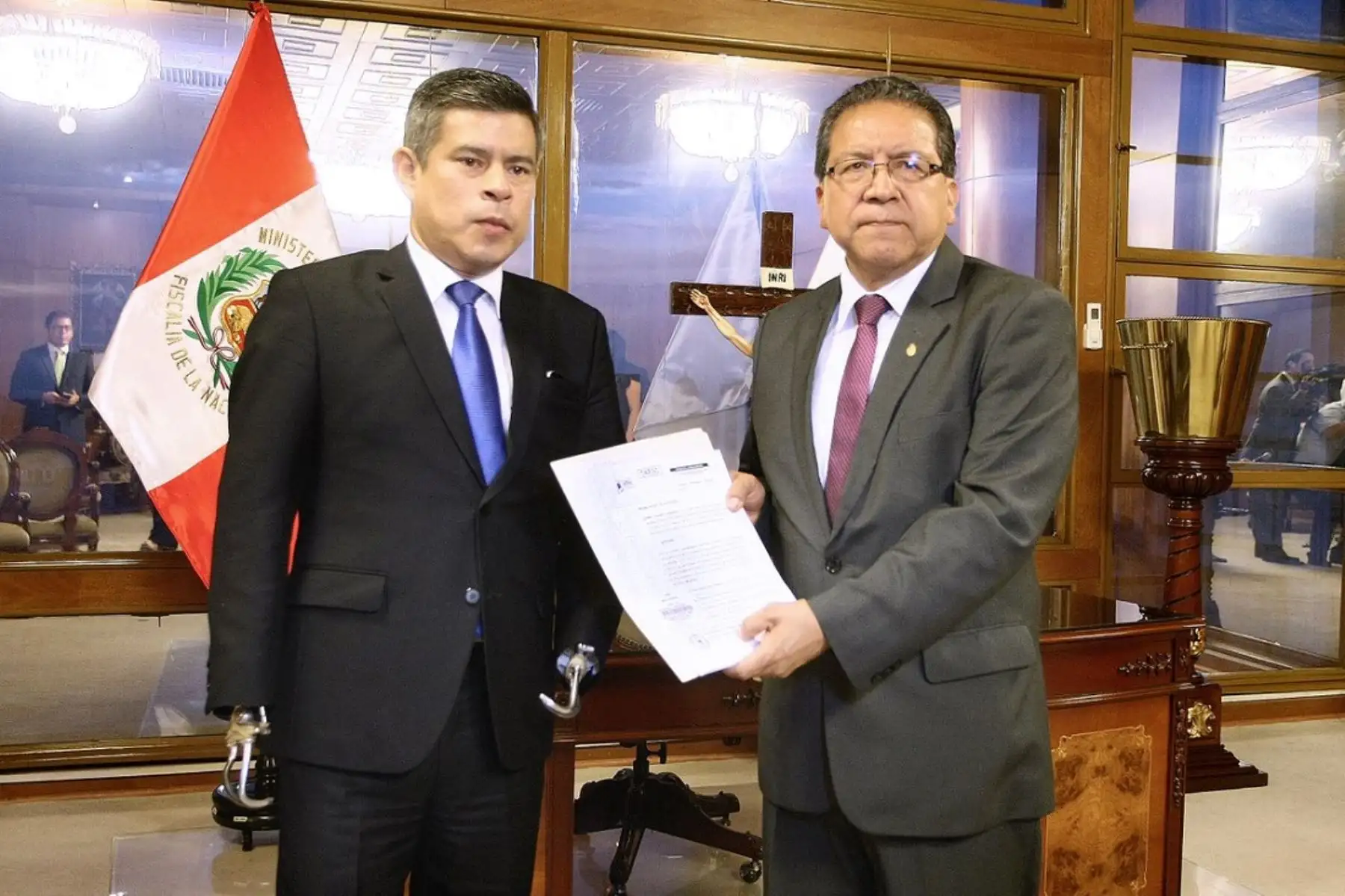Luis Galarreta, presidente del Congreso, presentó denuncia ante fiscal de la Nación, Pablo Sánchez.