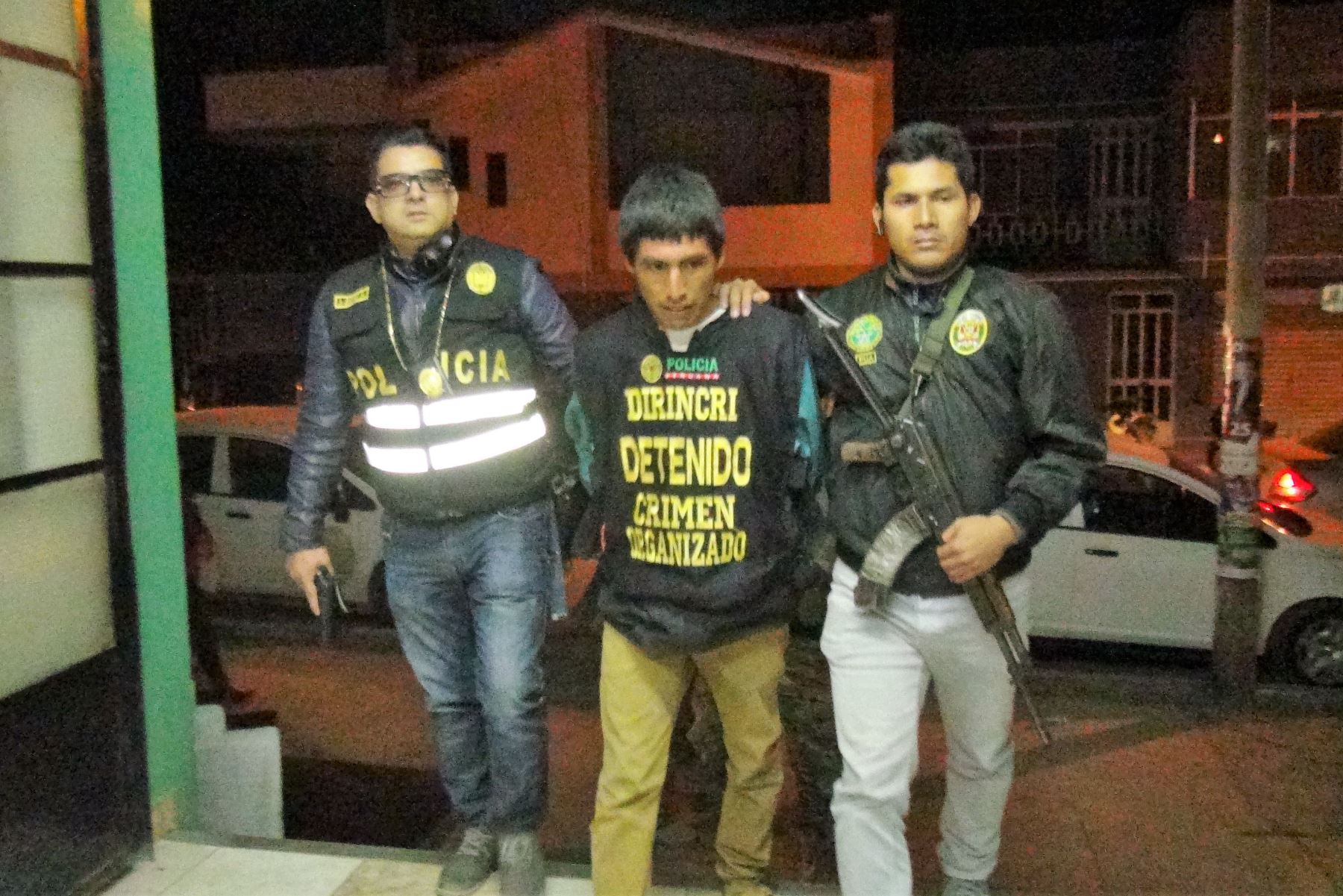 Policía captura a cinco presuntos miembros de organización criminal. Foto: ANDINA/Pedro Tinoco.