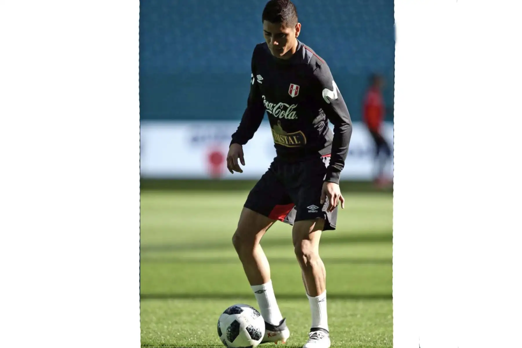 Selección peruana llegó al Hard Rock Stadium para  su primera practica y el reconocimiento de campo.Foto:ANDINA/Twiter FPF