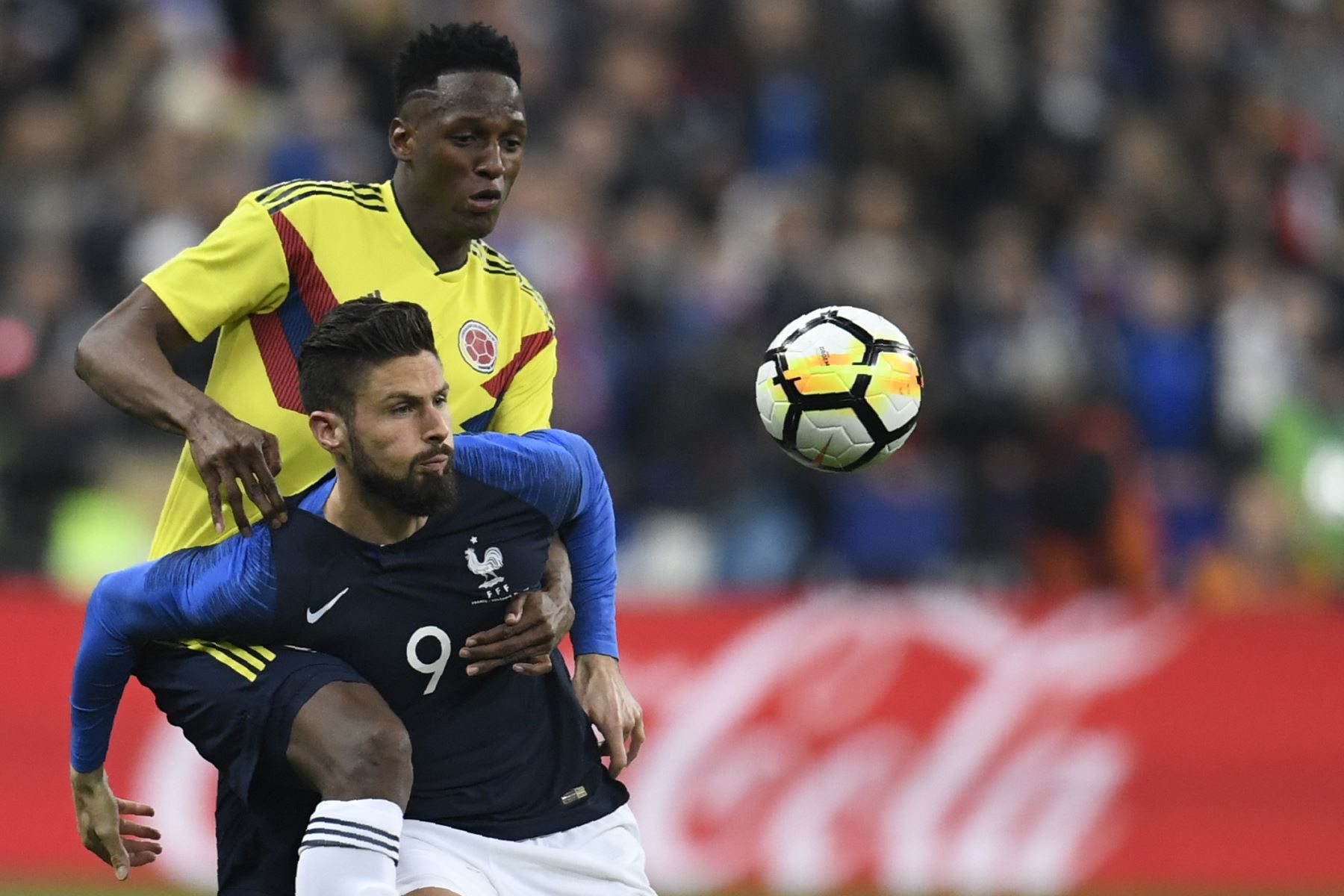 Colombia gana 3 a 2 a Francia. Foto: AFP