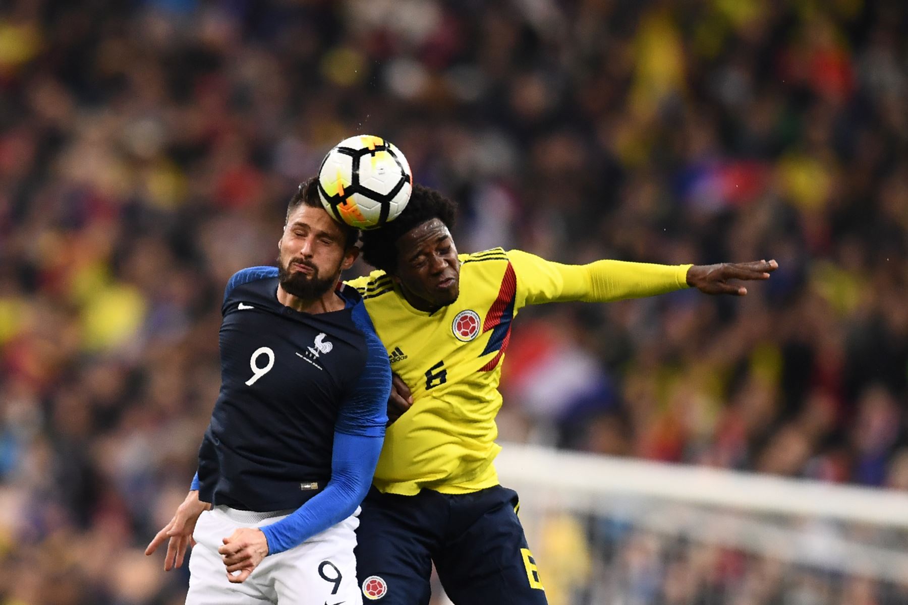 Colombia gana 3 a 2 a Francia. Foto: AFP