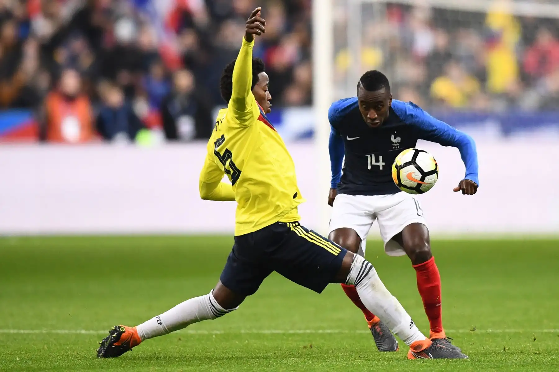 Colombia gana 3 a 2 a Francia. Foto: AFP