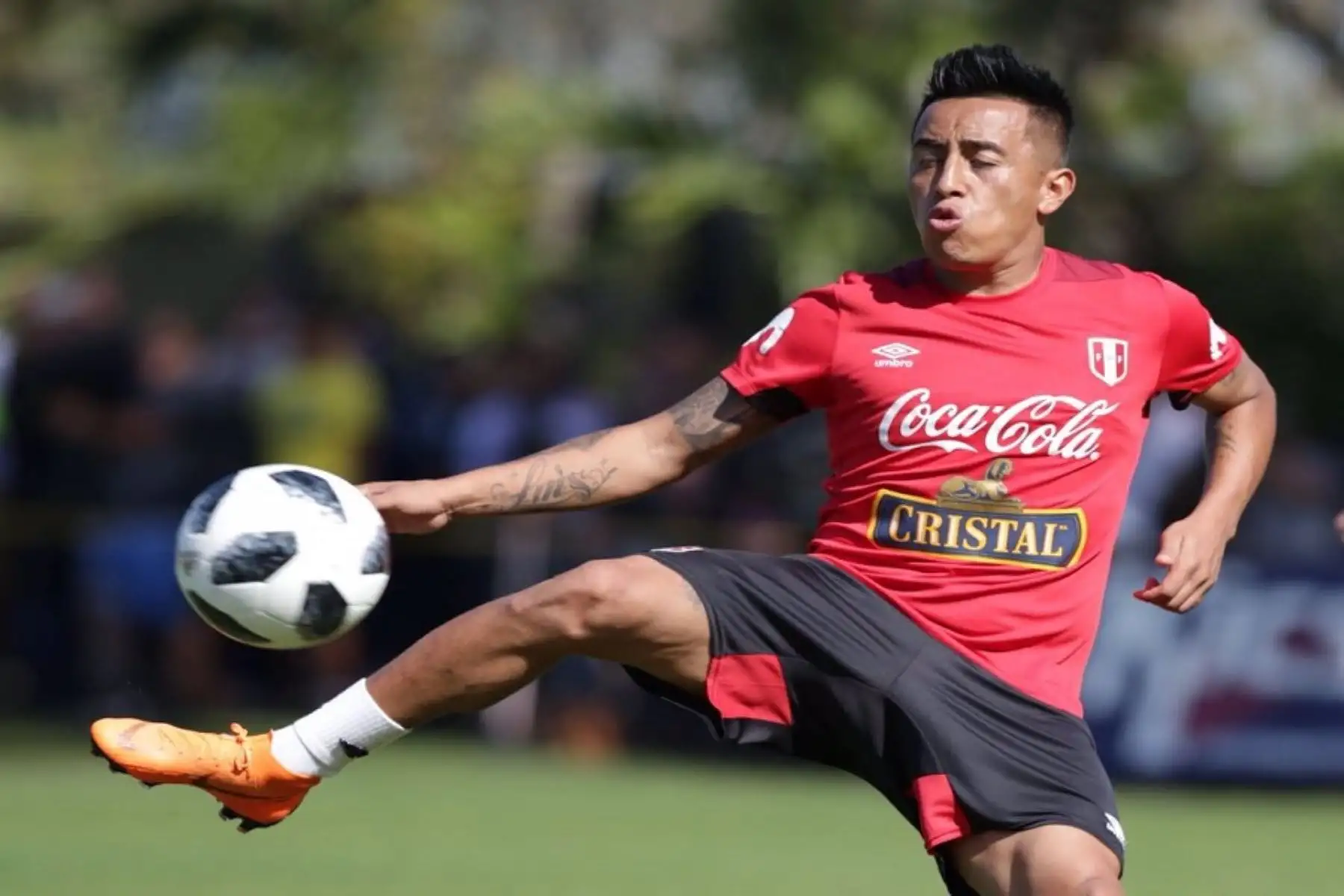 Cueva entrenó y no está en duda su participación ante Islandia