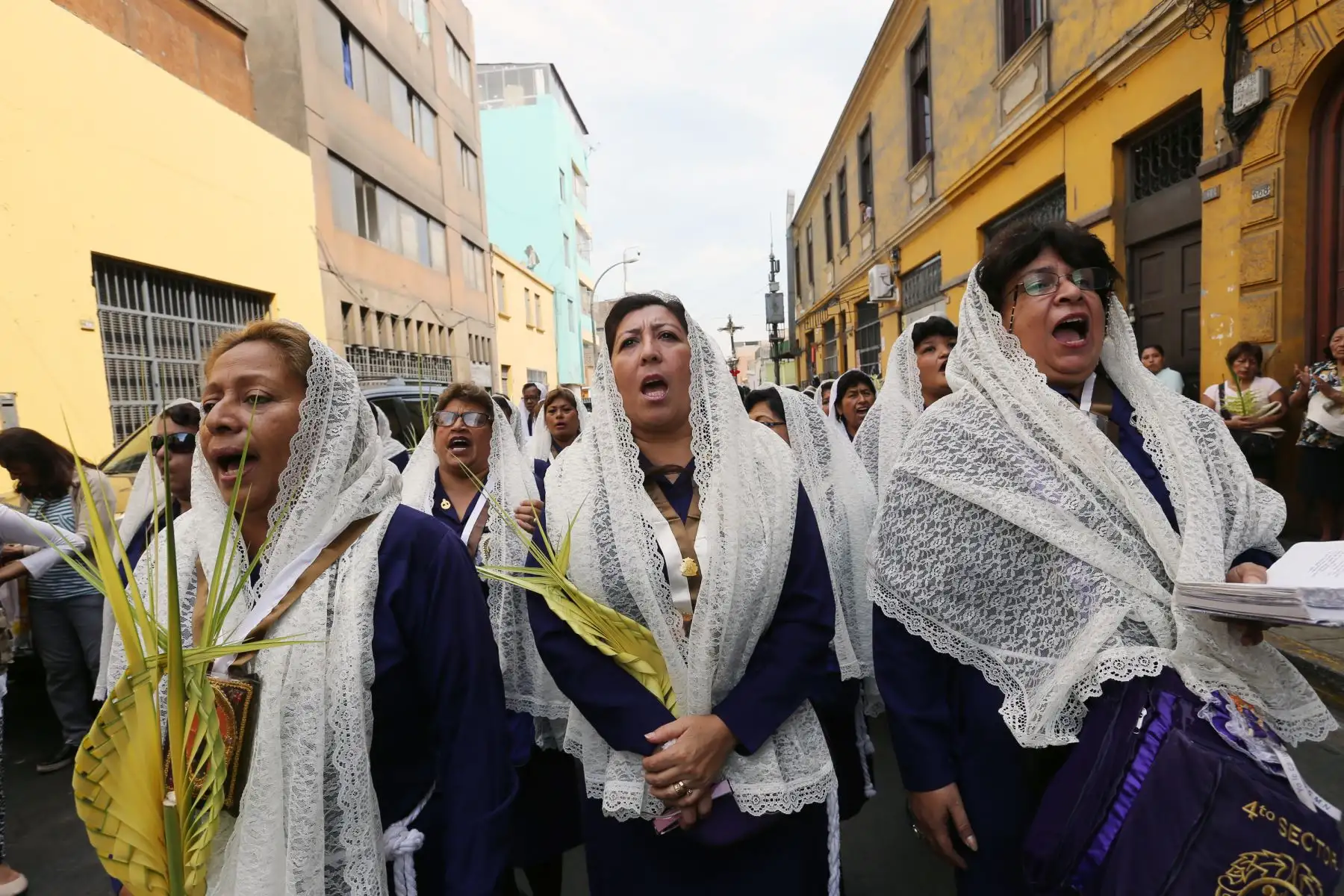 Domingo de Ramos para los devotos católicos marca simbólicamente la entrada bíblica de Jesucristo en JerusalénFoto: ANDINA/Norman Córdova