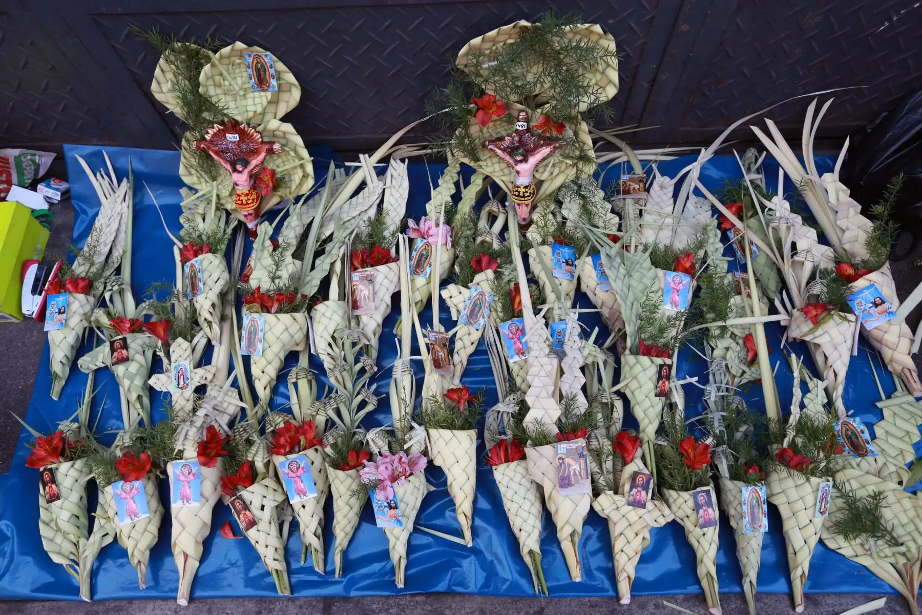 Ramos de olivo, para las celebraciones de  Domingo de Ramos en alrededores de las Iglesias de Lima. Foto: ANDINA/Norman Córdova