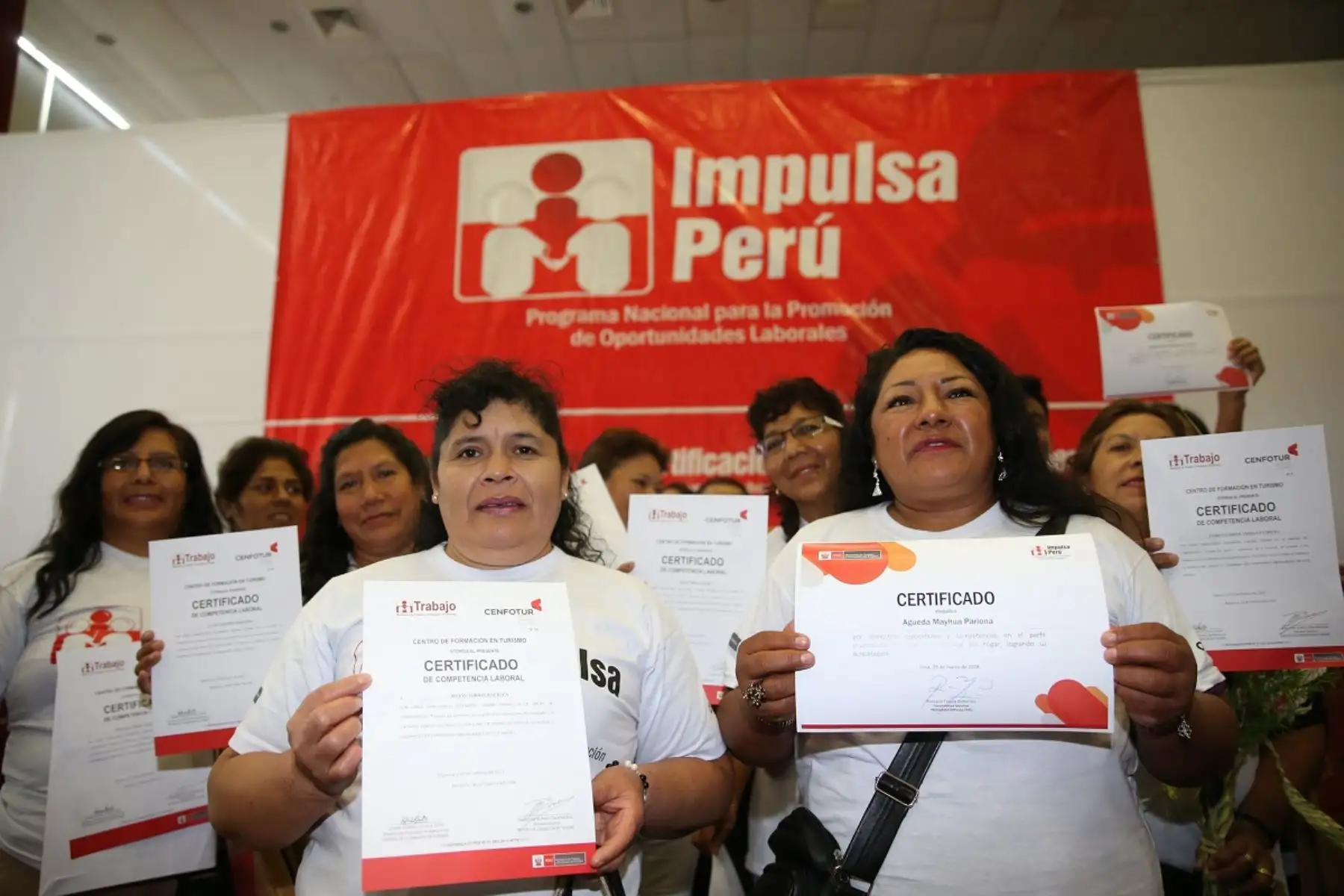 Trabajadoras del hogar certificadas por el Ministerio de Trabajo. Foto: Cortesía MTPE