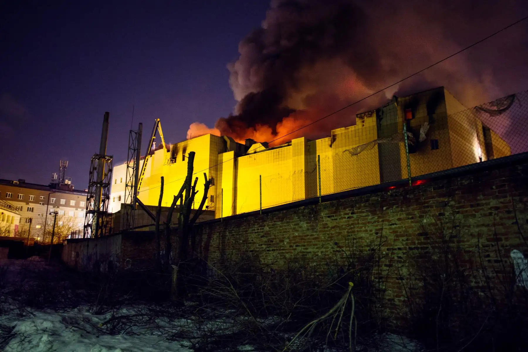 53 personas murieron tras el incendio en un centro comercial en la ciudad rusa de Kemerovo. Foto: AFP
