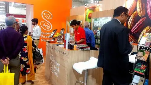 Stand peruano en la India.