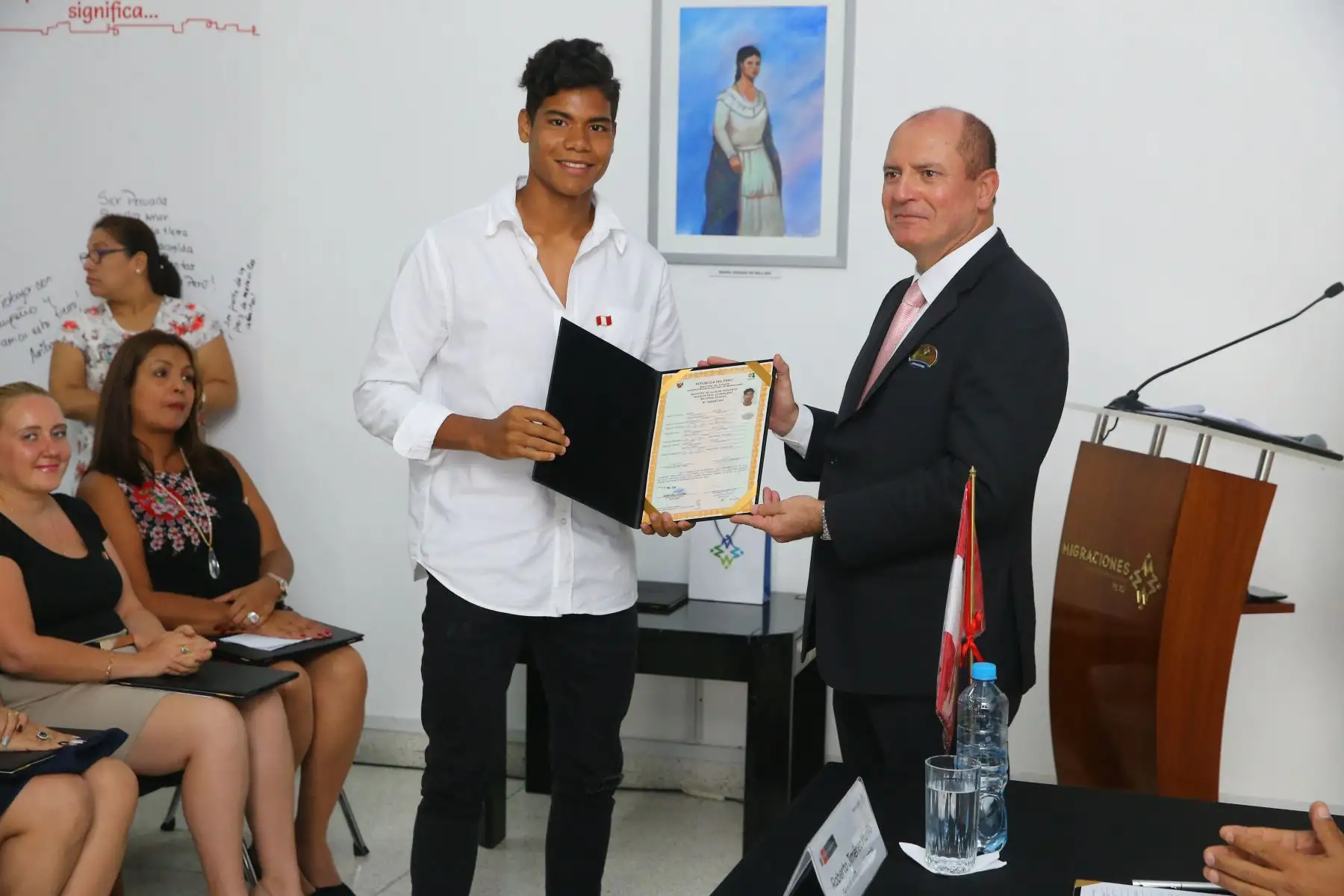 Arquero del Sport Boys, Daniel Ferreyra y Jonathan Bilbao de la Universidad San Martín reciben la nacionalidad peruana. Foto: ANDINA/Luis Iparraguirre