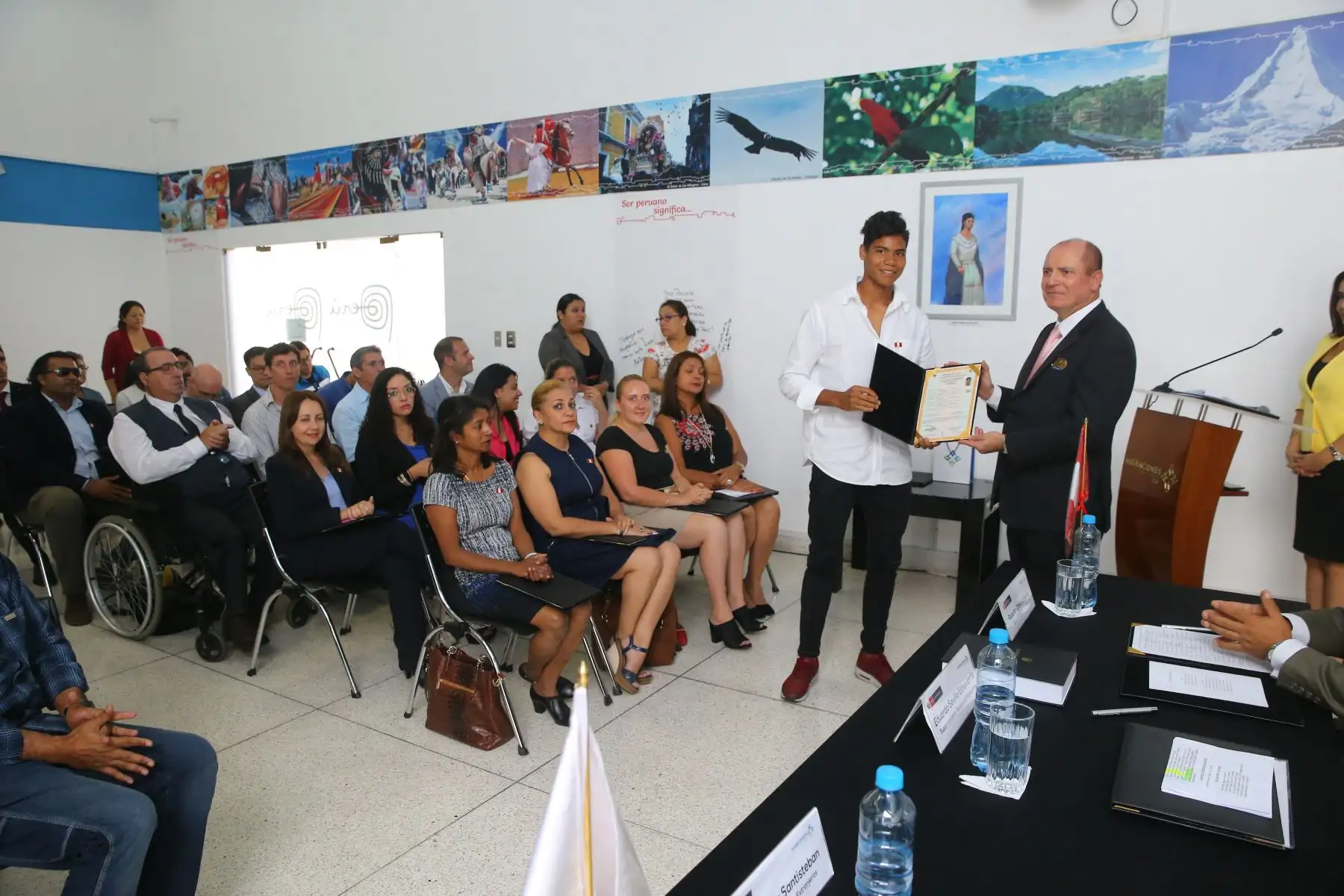 Arquero del Sport Boys, Daniel Ferreyra y Jonathan Bilbao de la Universidad San Martín reciben la nacionalidad peruana. Foto: ANDINA/Luis Iparraguirre