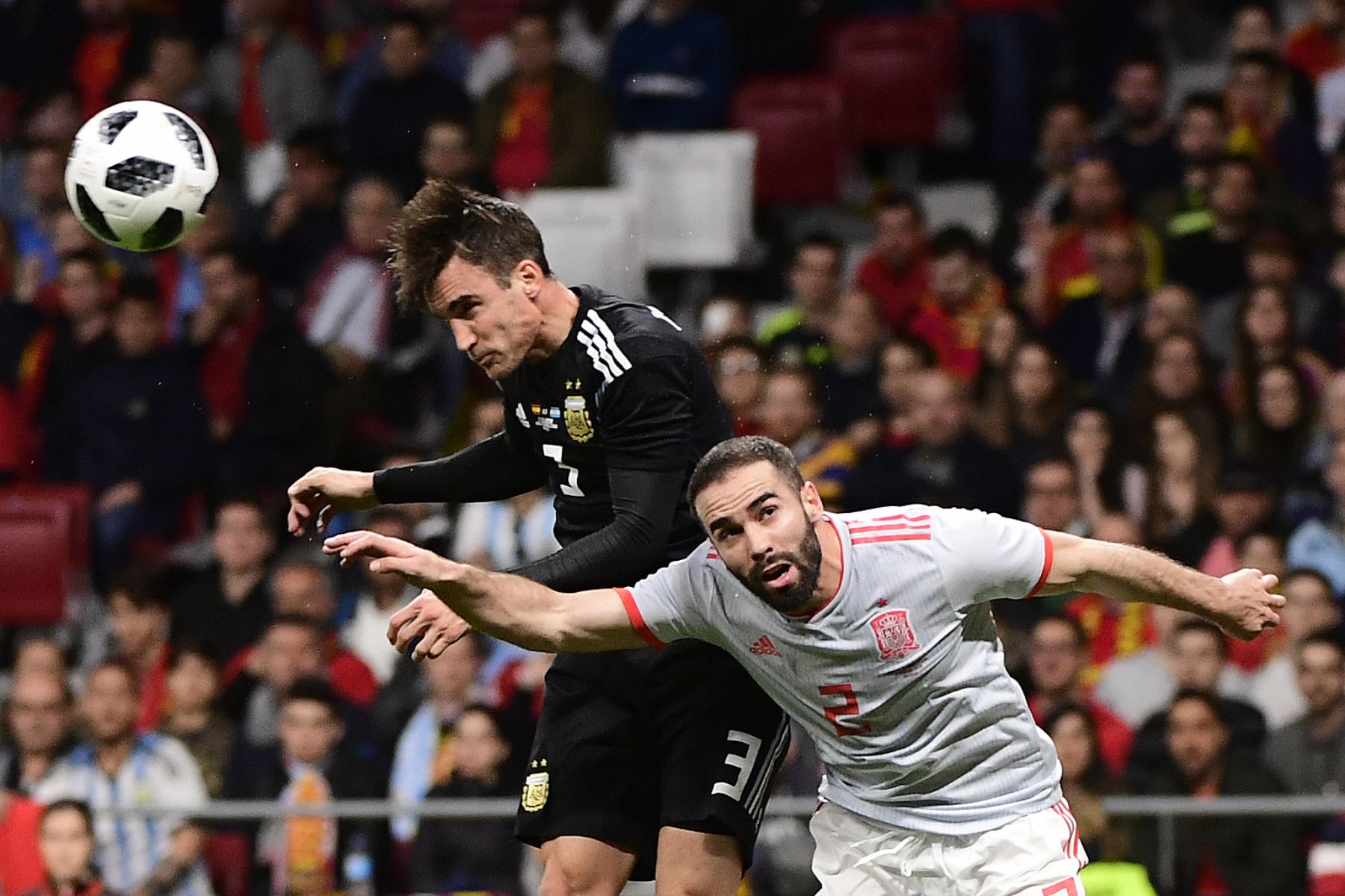 España goleó 6-1 a Argentina, con triplete de Isco, en un partido amistoso de preparación para el Mundial de Rusia. Foto: AFP