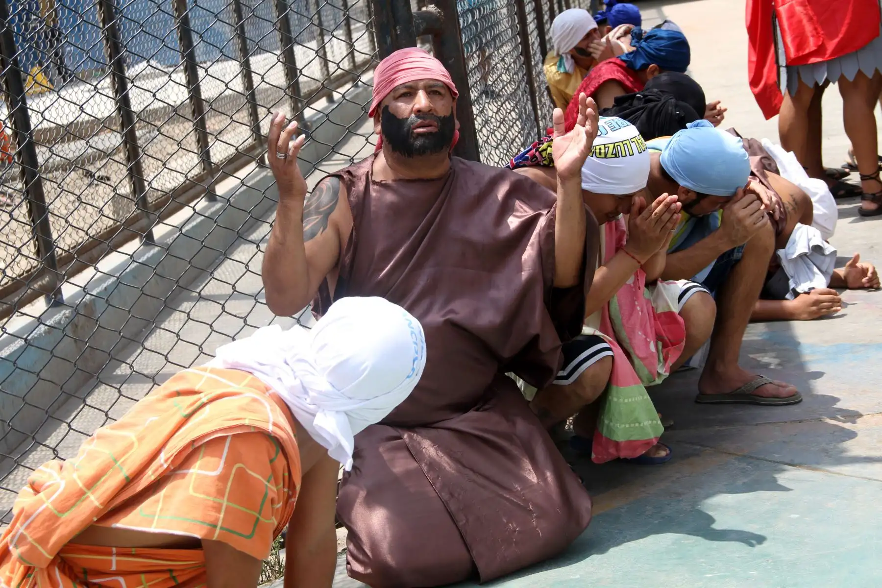 Internos del penal Castro Castro representan vía crucis como celebración por Semana Santa. Foto: ANDINA/Difusión.