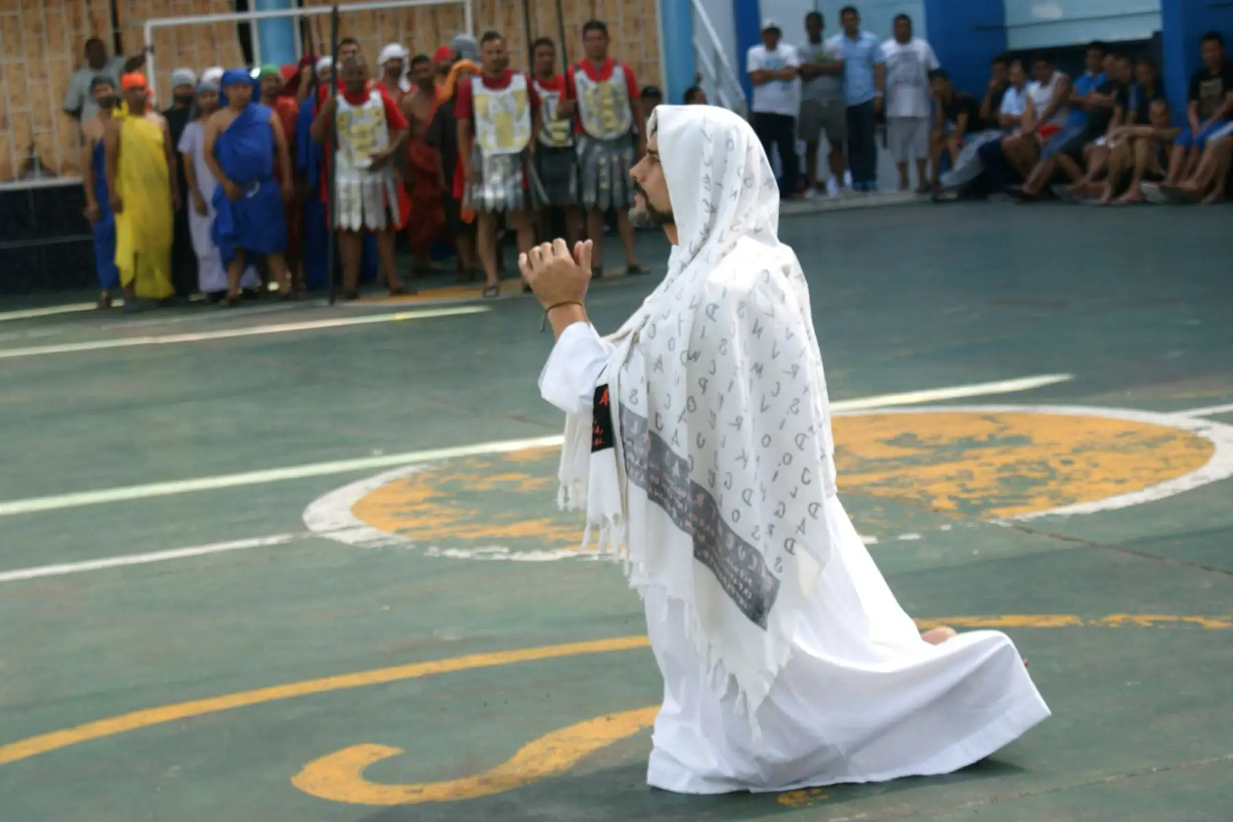 Internos del penal Castro Castro representan vía crucis como celebración por Semana Santa. Foto: ANDINA/Difusión.
