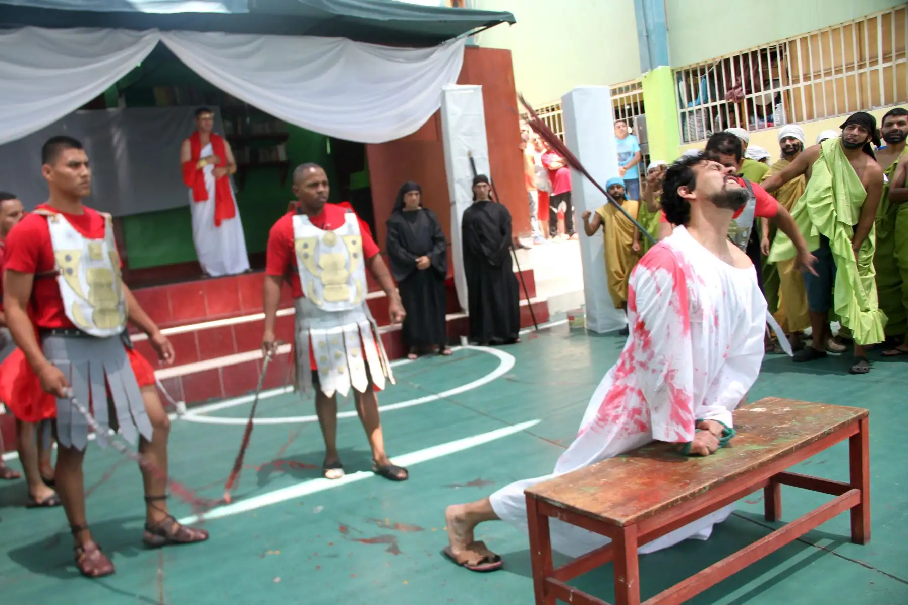 Roberto Newuell, de 38 años, actuó por segunda vez como Jesús. Su papel demandó mucha concentración. Foto: ANDINA/Difusión.