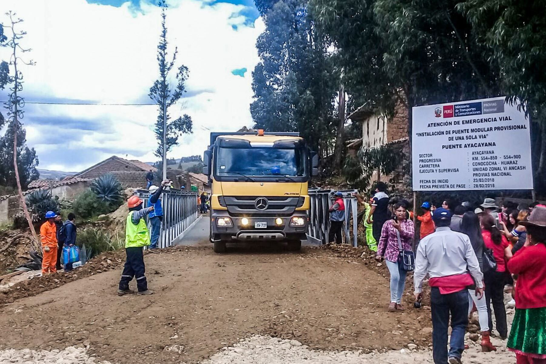 Restablecen tránsito vehicular en la vía Pativilca-Huaraz, en Áncash. ANDINA/Difusión