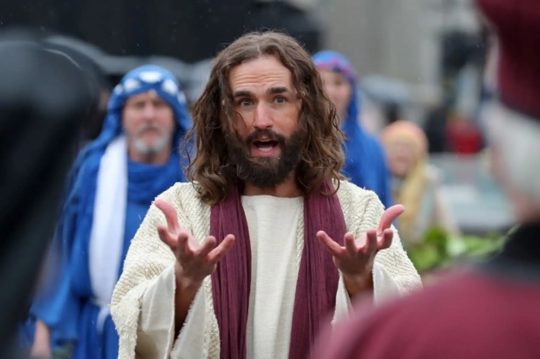 La Pasión de Jesús cuenta la historia de la Biblia de la visita de Jesús a Jerusalén y su crucifixión.Foto:AFP