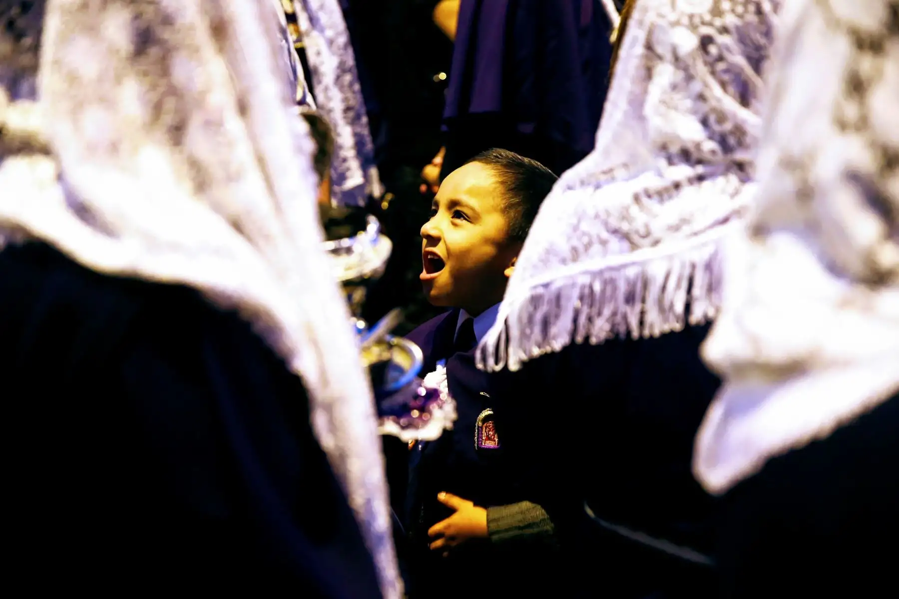 Recorrido del Señor de los Milagros por Semana Santa. Foto: ANDINA/Luis Iparraguirre
