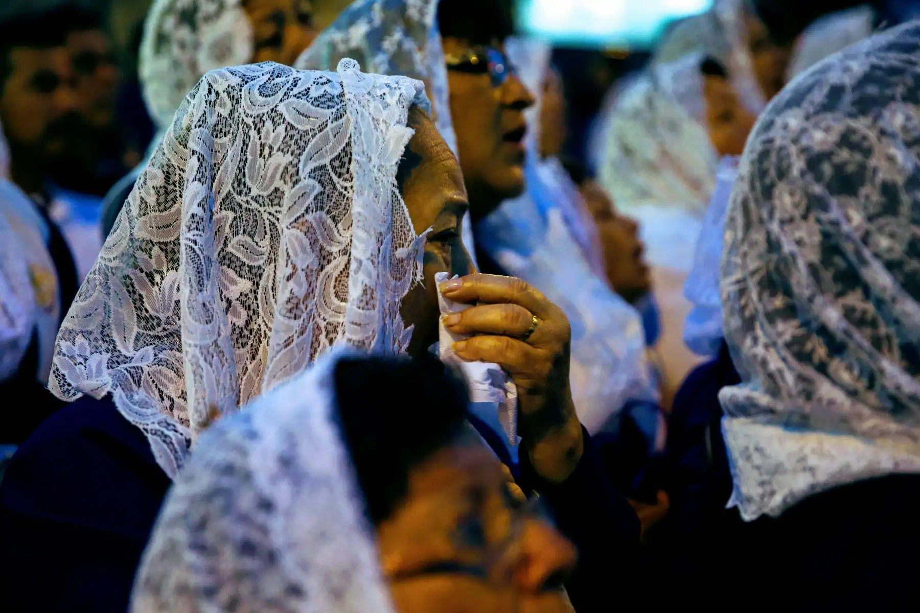 Recorrido del Señor de los Milagros por Semana Santa. Foto: ANDINA/Luis Iparraguirre.