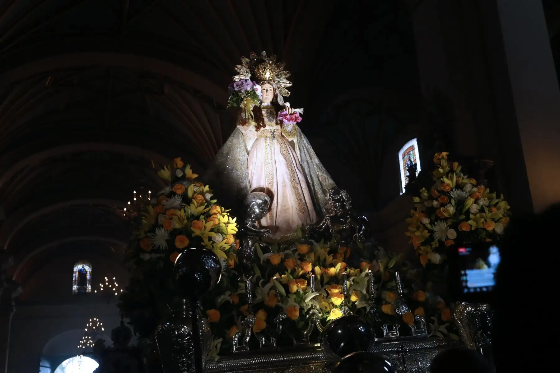 Procesión por la resurrección de Jesucristo, en la catedral de Lima por Semana Santa.Foto:ANDINA/Norman Córdova