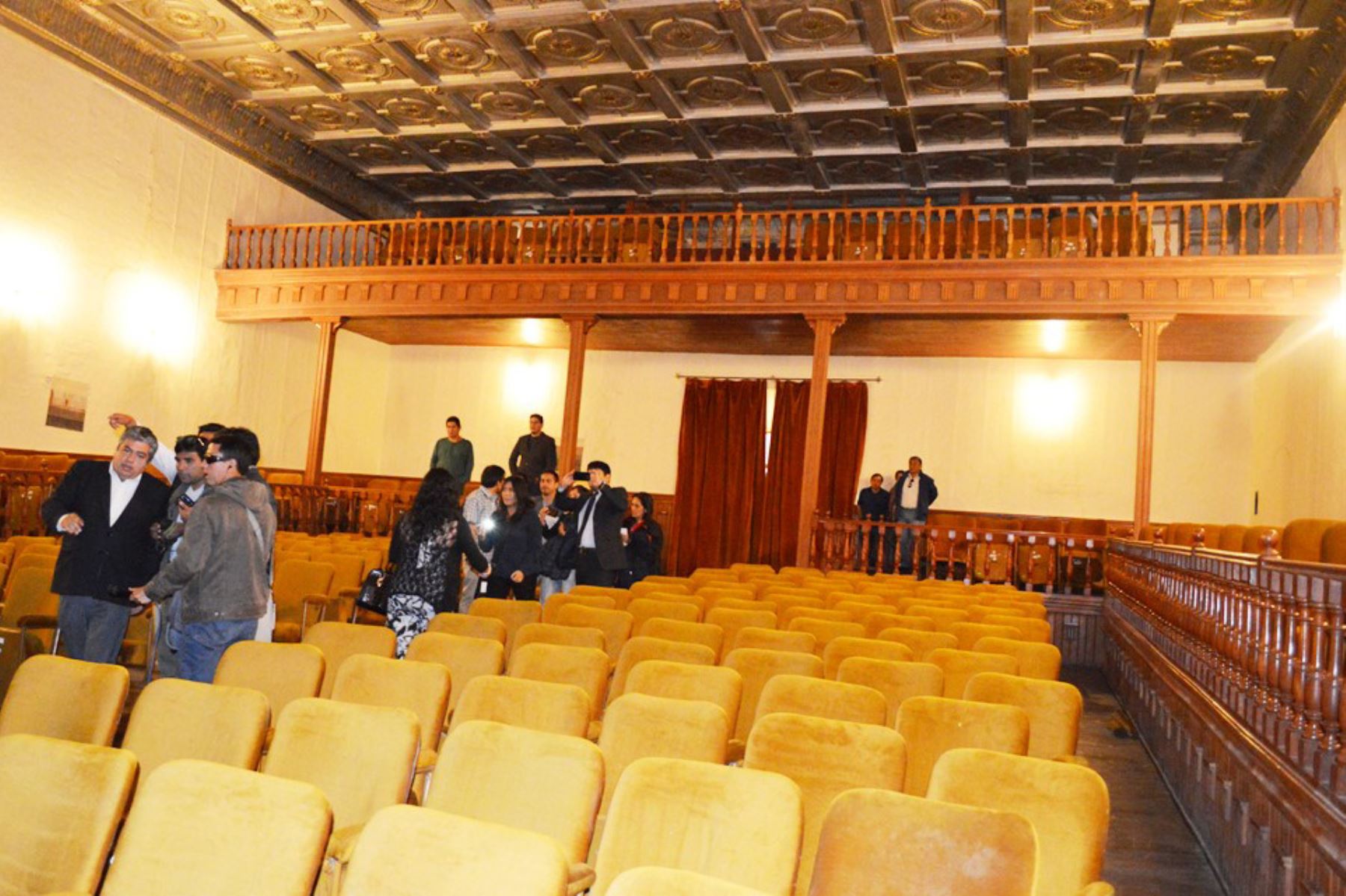 Autoridades de Cultura reabren el histórico teatro Cajamarca.Foto:  ANDINA/Eduard Lozano.