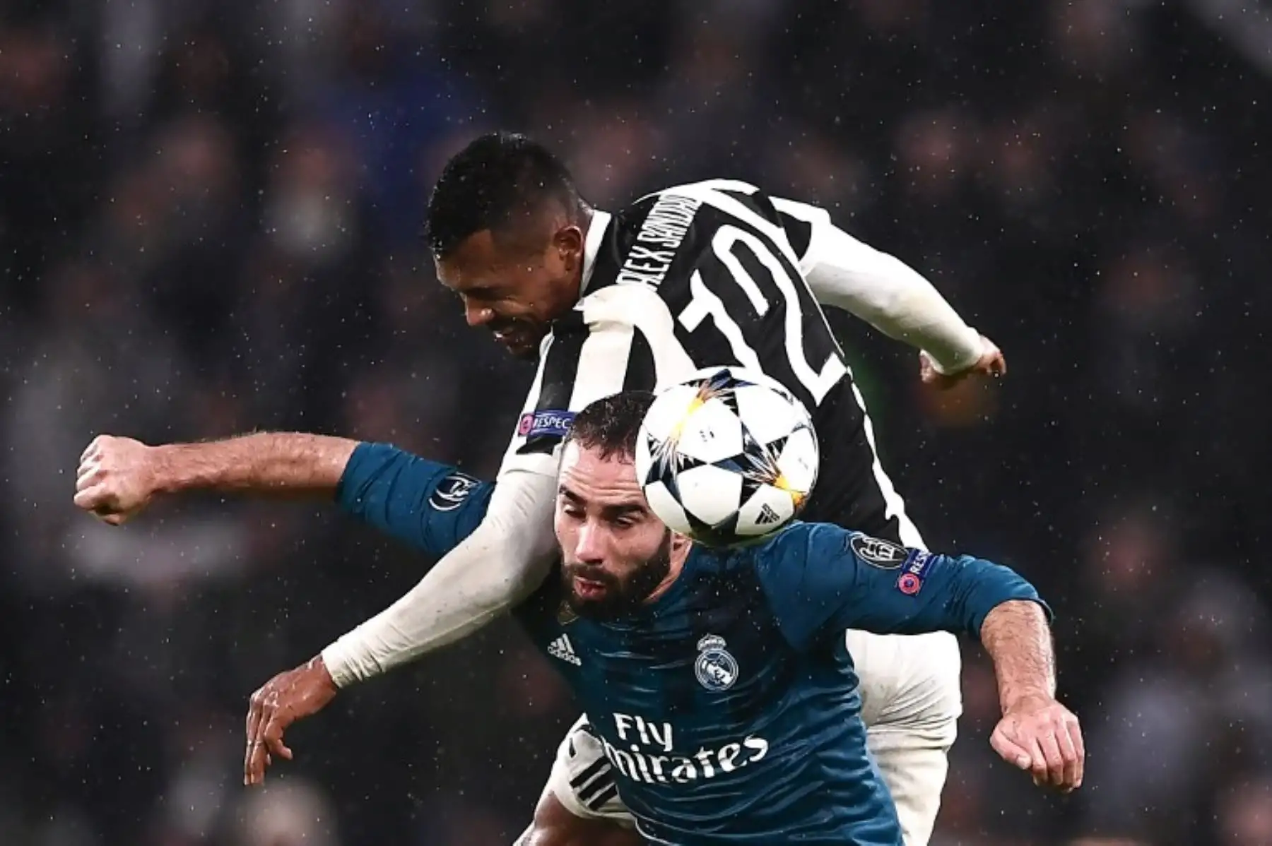 Partido de ida de cuartos de final de la UEFA Champions League entre la Juventus y el Real Madrid.Foto:AFP