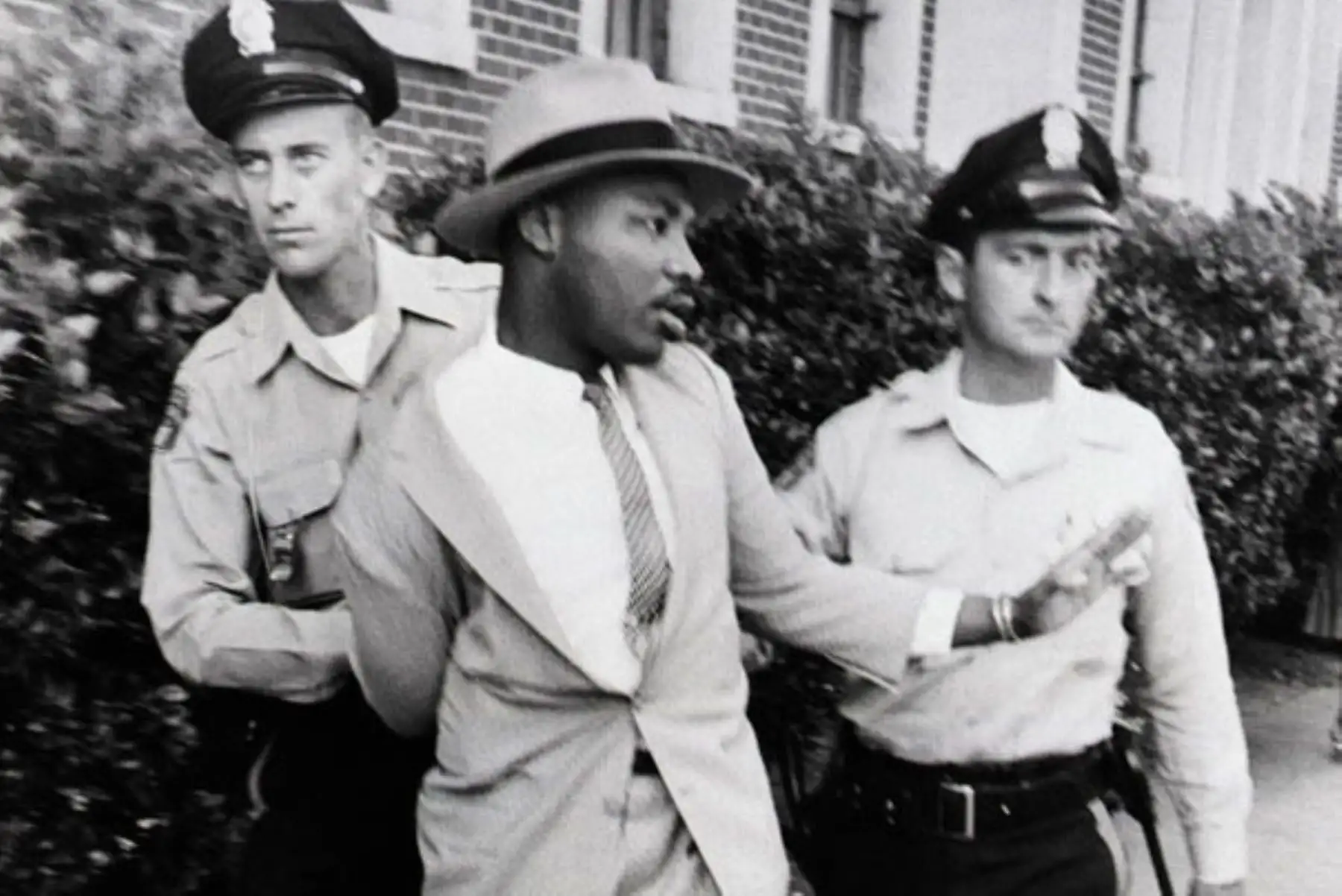 Martin Luther King, es arrestado en Montgomery Alabama el 4 de septiembre de 1958.Foto:Internet /wordpress.com