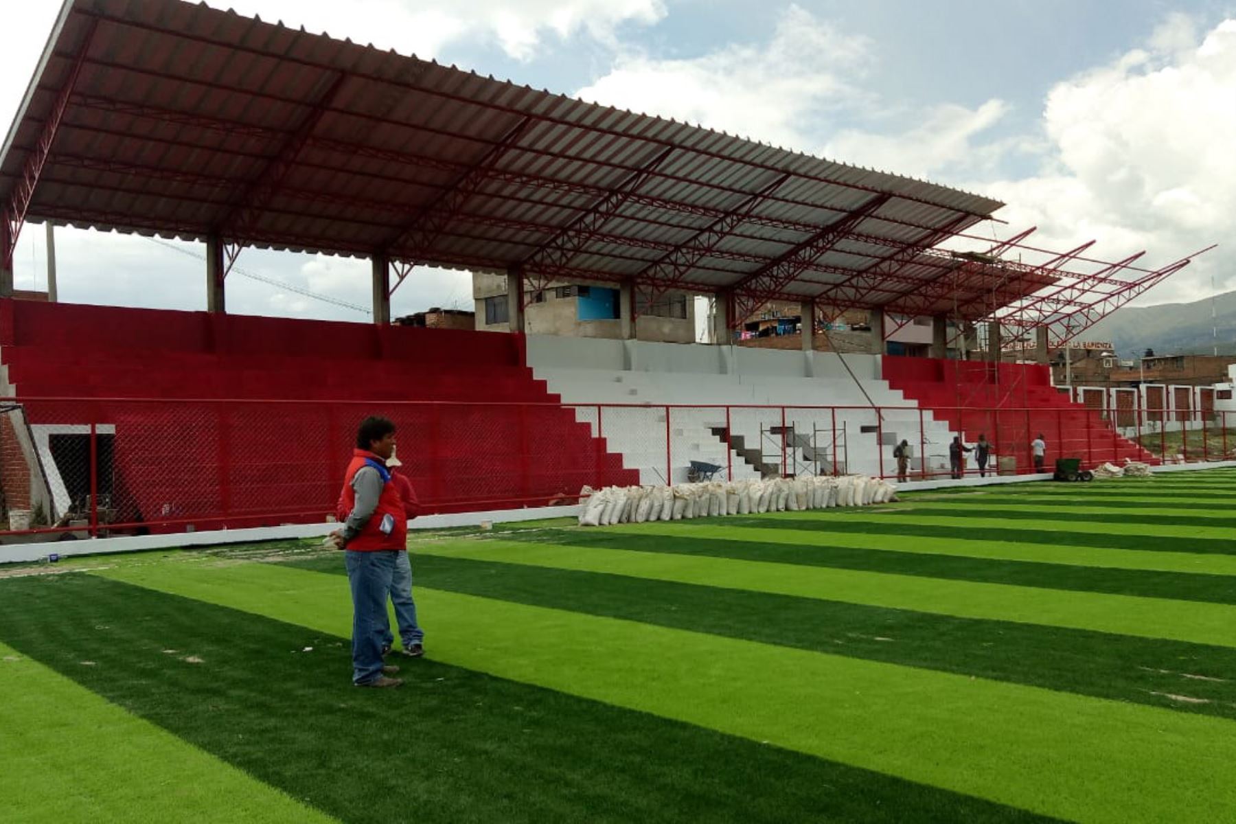 Así luce el estadio de Huancayo que lleva el nombre de Paolo Guerrero. Foto: ANDINA/Pedro Tinoco.