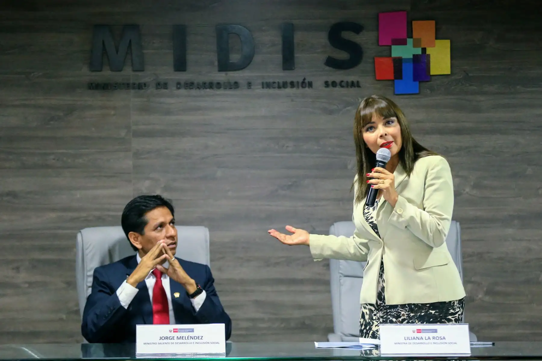 Transferencia de cargo en el Ministerio de Desarrollo e Inclusión Social. Foto: ANDINA/Luis Iparraguirre