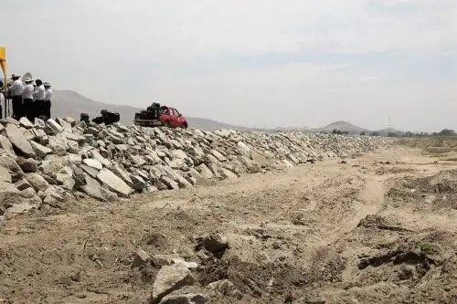 Inauguran obra de defensa ribereña en río Lacramarca, en la provincia del Santa, en Áncash. ANDINA